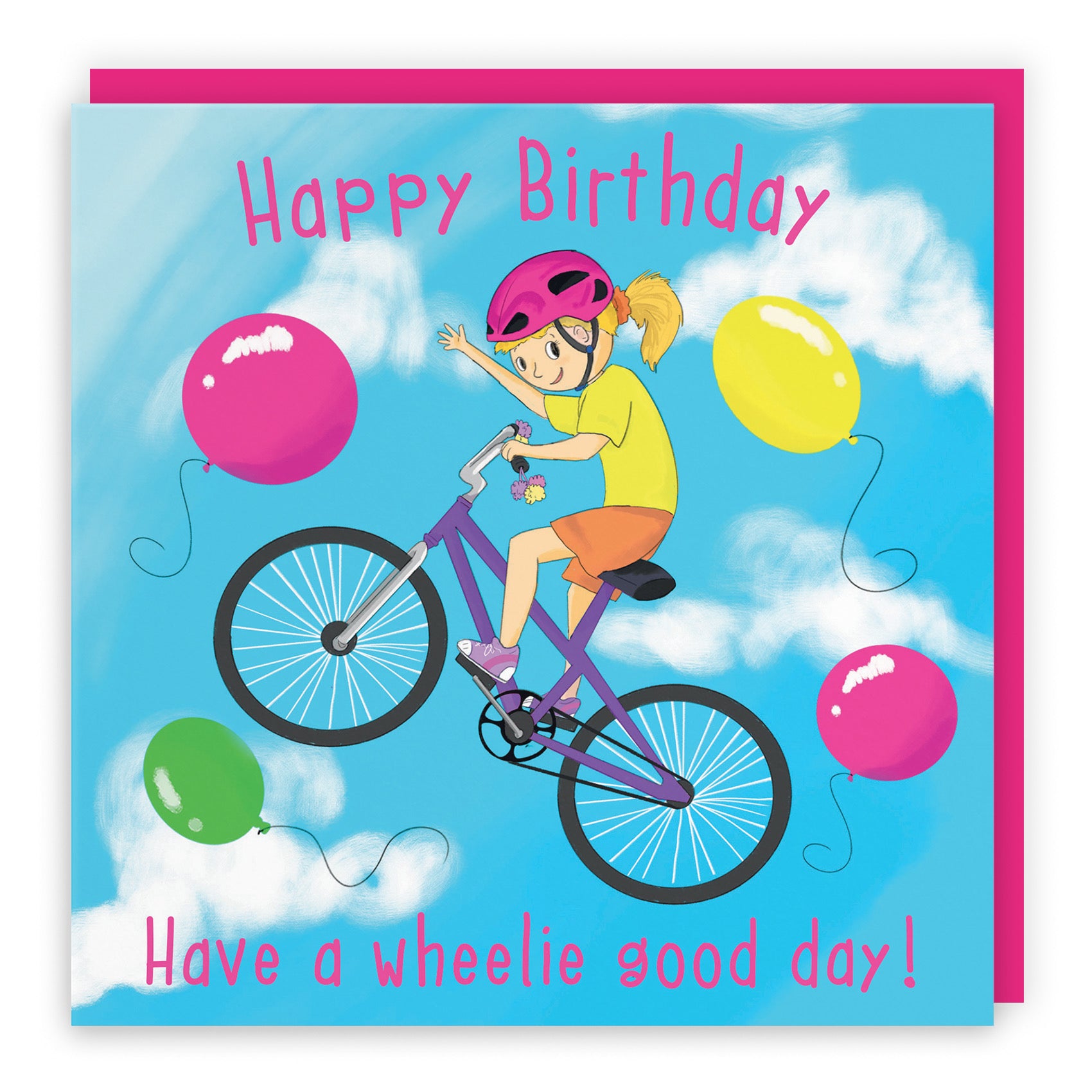 Girls BMX Bike Birthday Card Adventurers - Default Title (B0B46KH8SH)