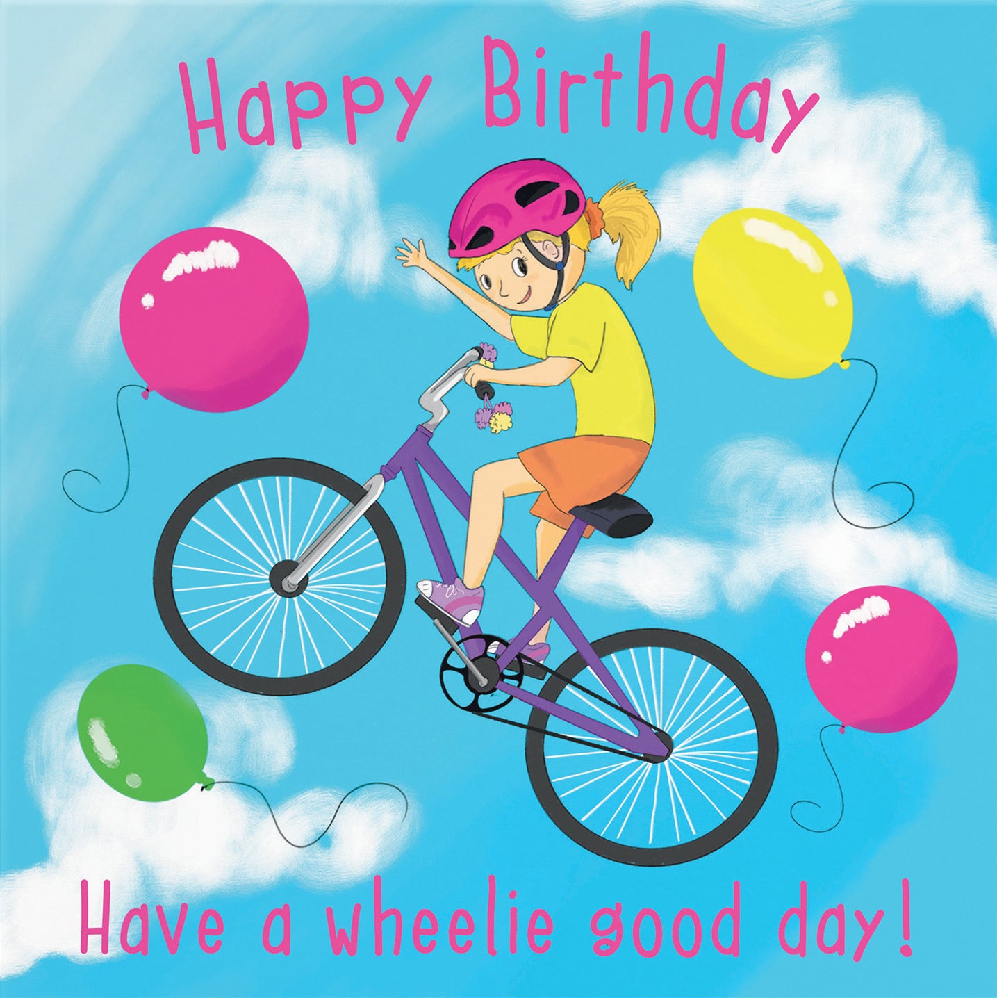 Girls BMX Bike Birthday Card Adventurers - Default Title (B0B46KH8SH)