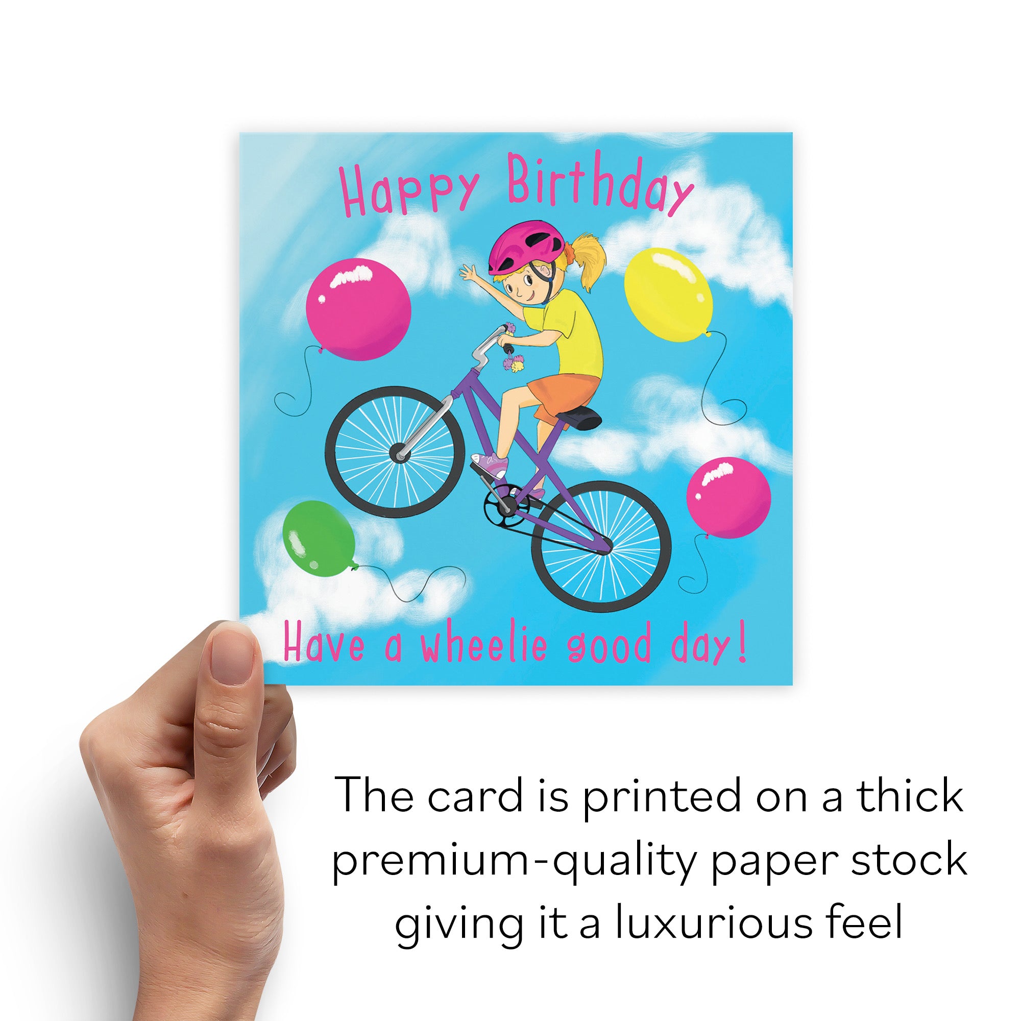 Girls BMX Bike Birthday Card Adventurers - Default Title (B0B46KH8SH)