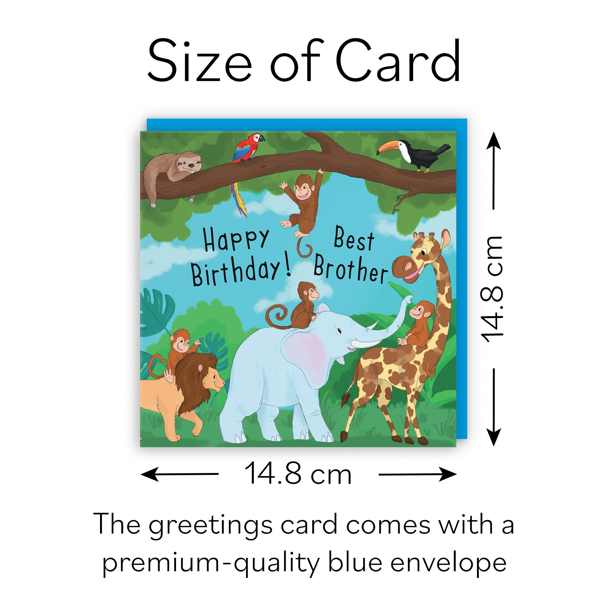 Brother Day In Jungle Birthday Card - Default Title (B0B46KHH6X)