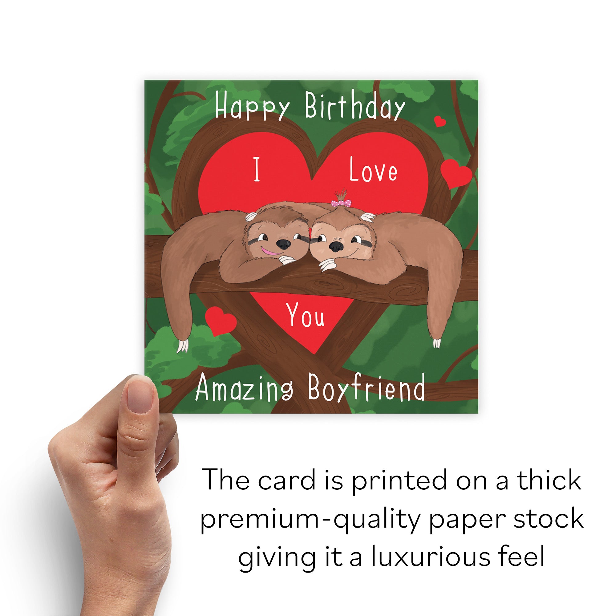 Boyfriend Sloth Birthday Card Cute Animals - Default Title (B0B46KJ5ZW)