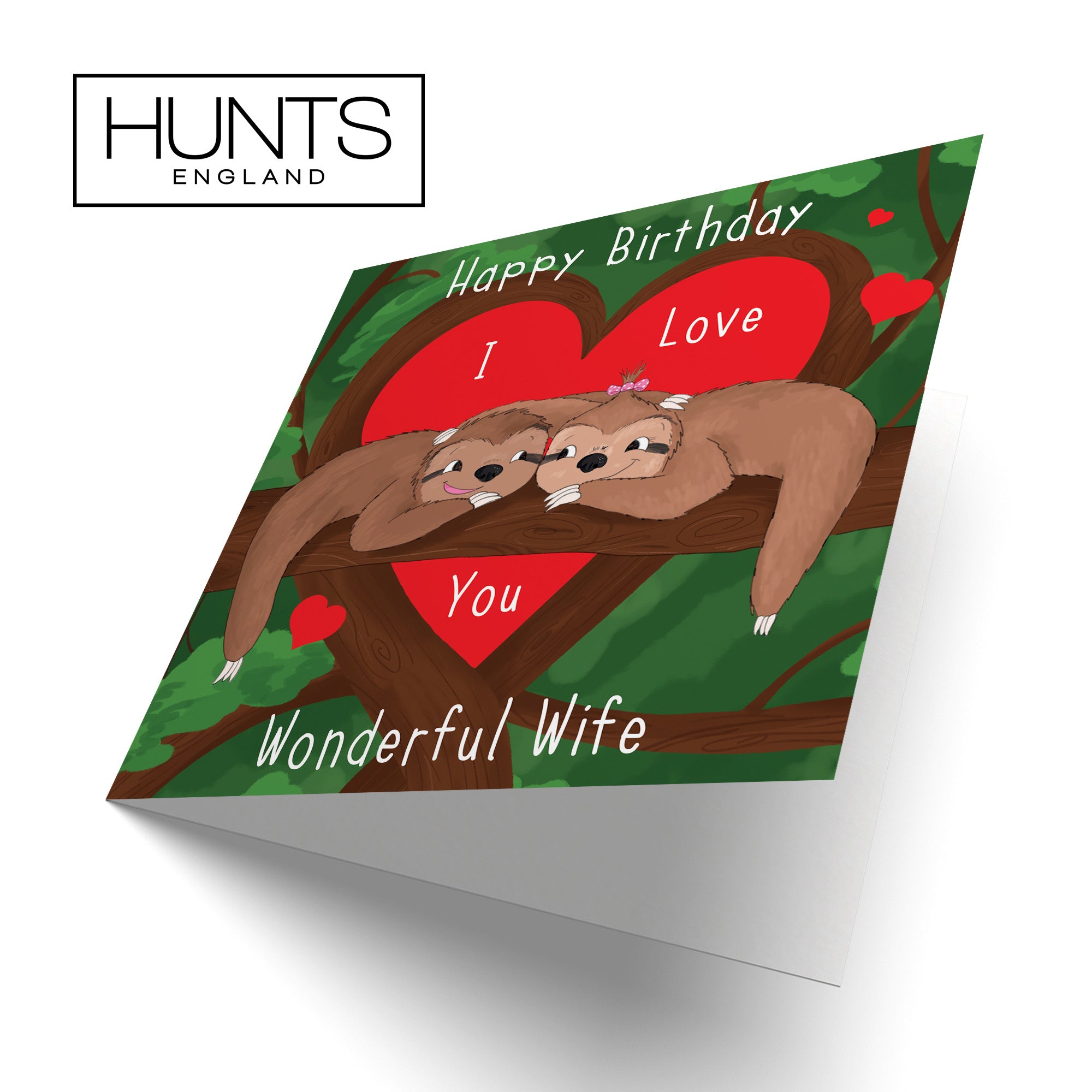 Wife Sloth Birthday Card Cute Animals - Default Title (B0B46KJS3M)