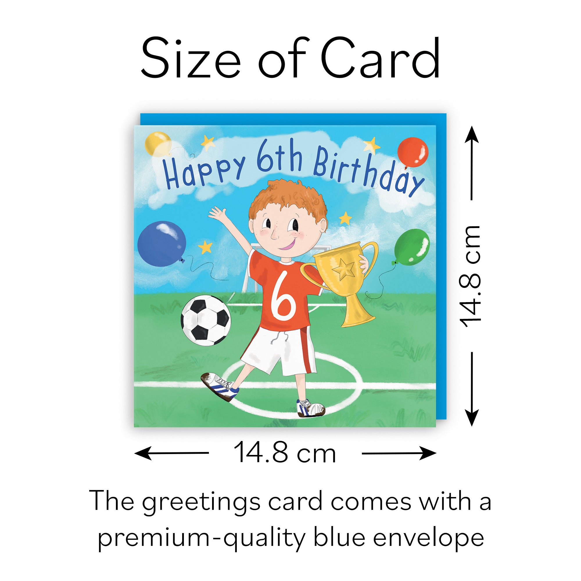 6th Birthday Card Boys Football Kick-ups Adventurers - Default Title (B0B46LFPQ3)