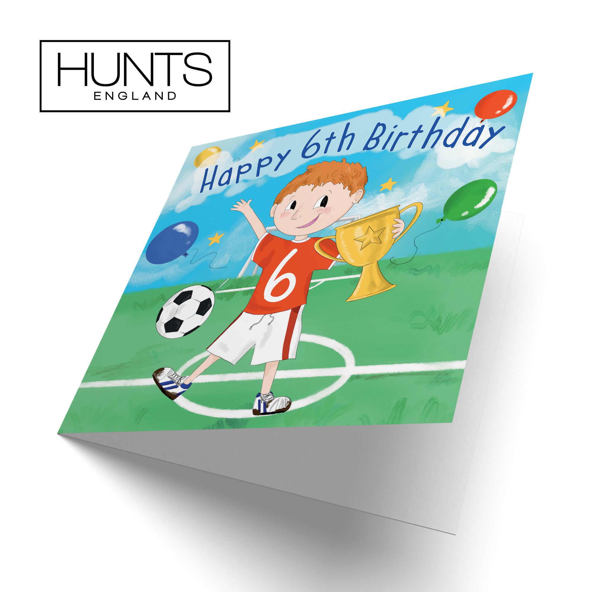 6th Birthday Card Boys Football Kick-ups Adventurers - Default Title (B0B46LFPQ3)