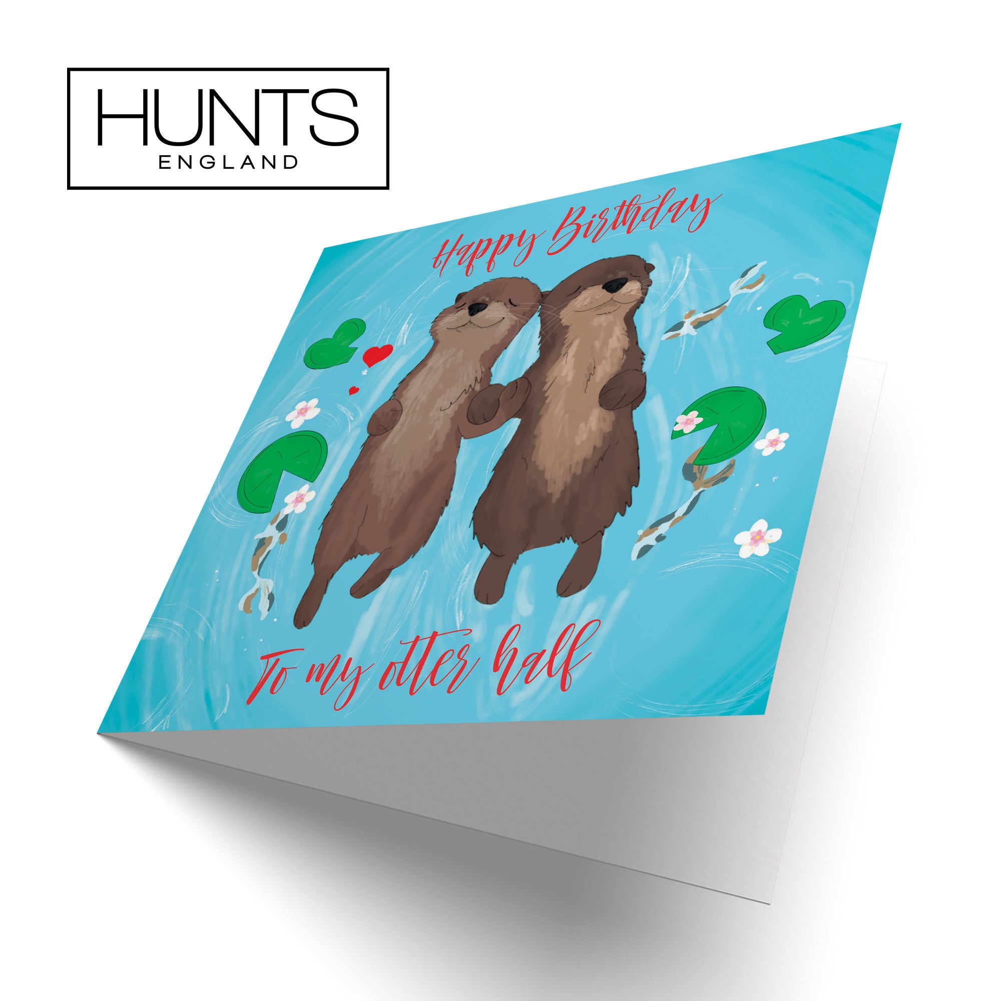 Otter Half Birthday Card Cute Animals - Default Title (B0B46N7X9C)