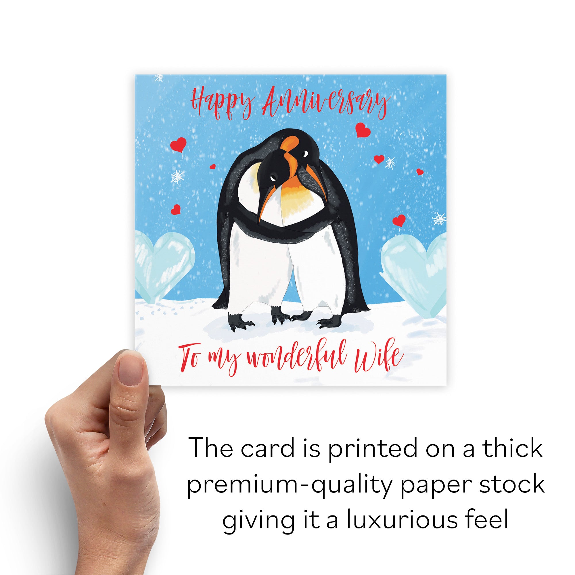 Wife Penguins Anniversary Card Cute Animals - Default Title (B0B51XZH94)