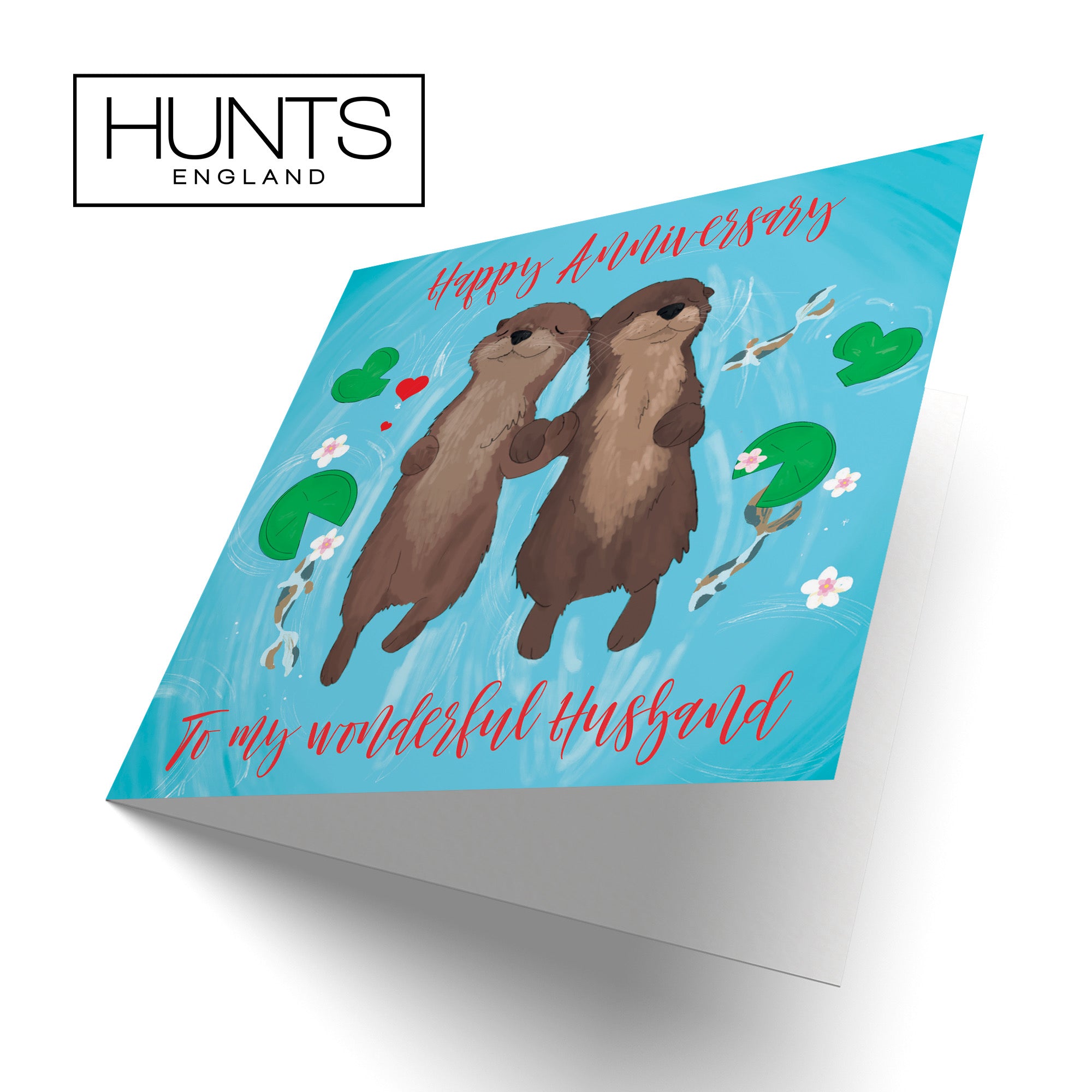 Husband Otters Anniversary Card Cute Animals - Default Title (B0B51Z2PF3)