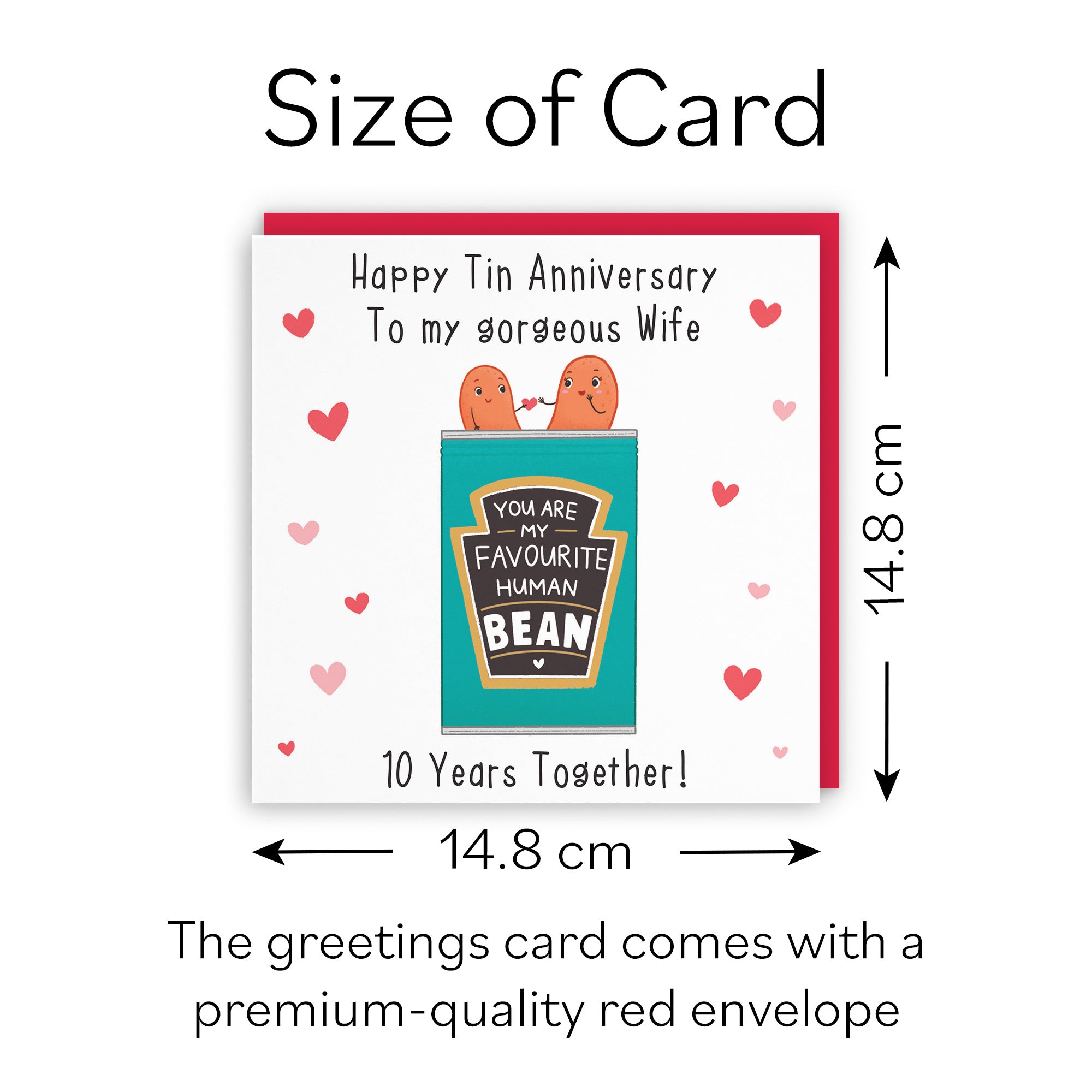 Wife 10th Bean Anniversary Card Iconic - Default Title (B0B521513D)