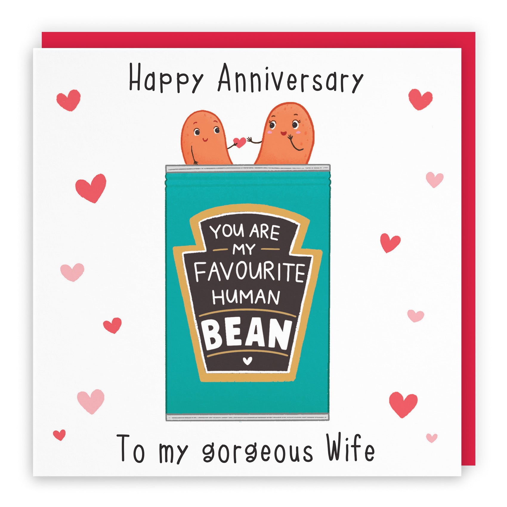 Wife Bean Anniversary Card Iconic - Default Title (B0B5215NFG)