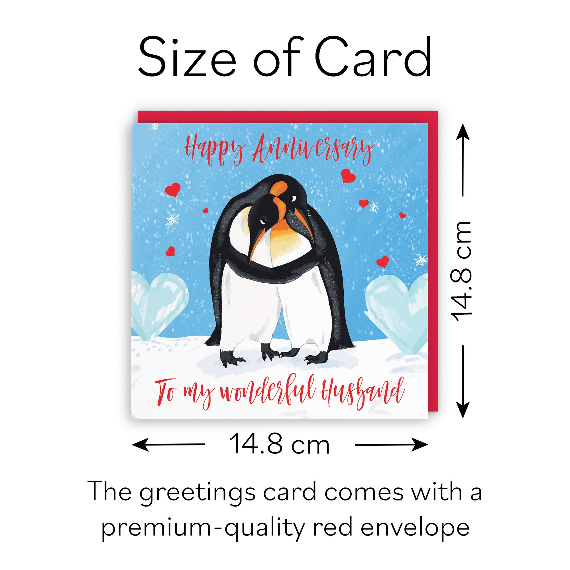 Husband Penguins Anniversary Card Cute Animals - Default Title (B0B5215YTC)