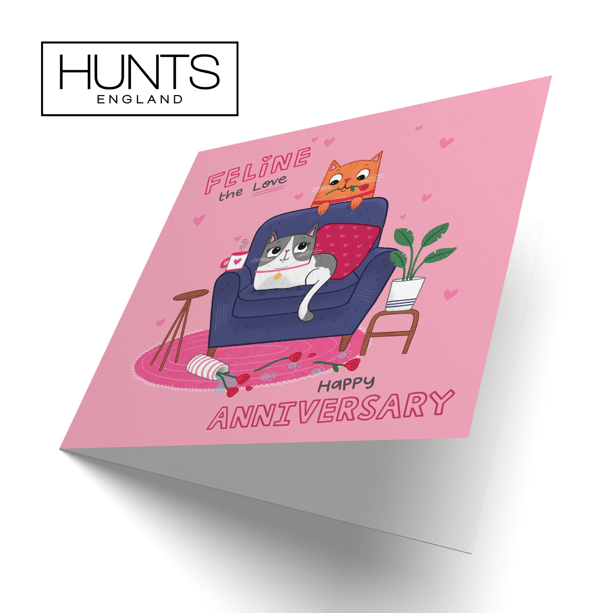 Romantic Cat Anniversary Card Iconic - Default Title (B0B5216GKM)