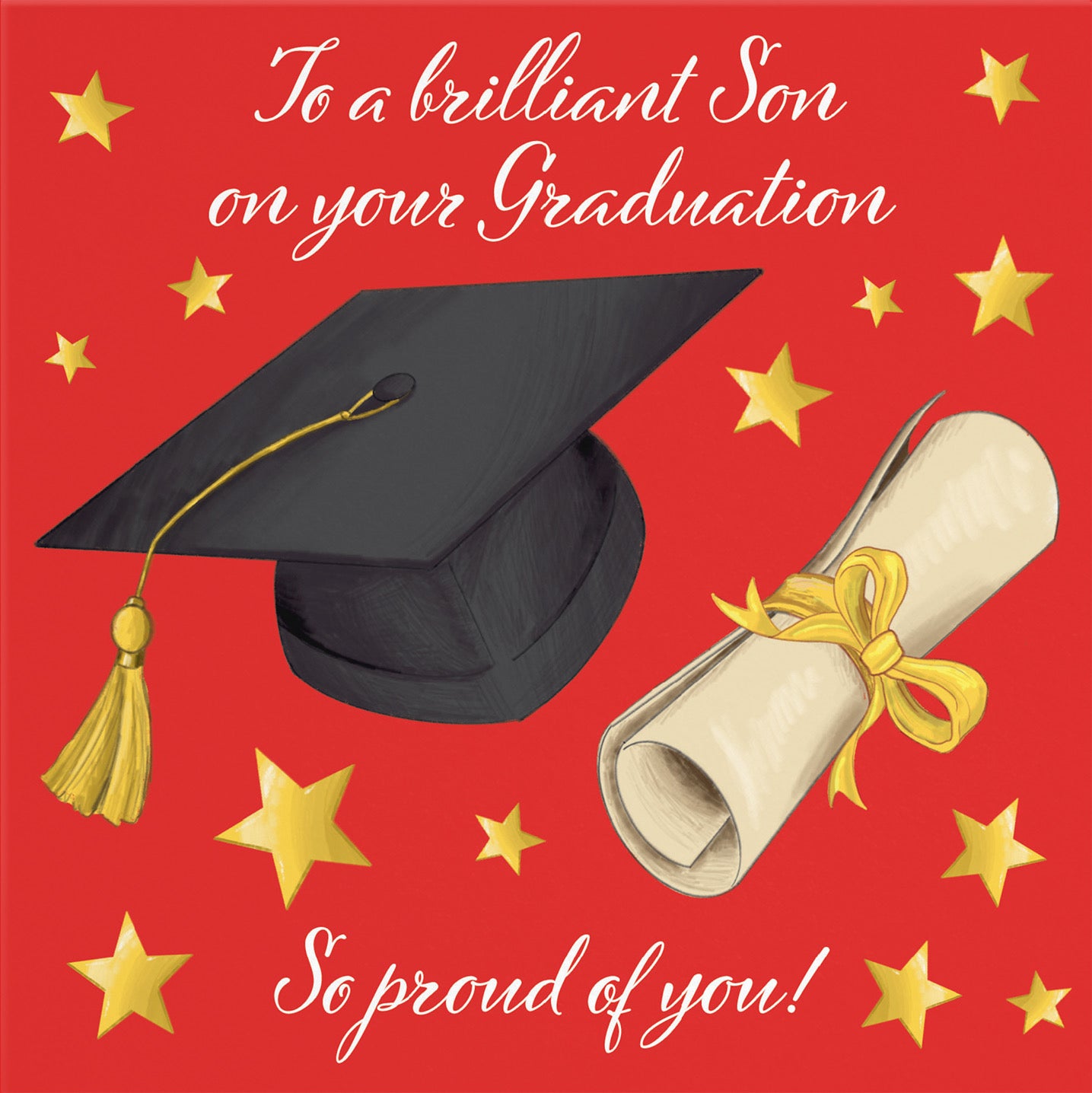Son Graduation Congratulations Card Stars - Default Title (B0B52JRW92)