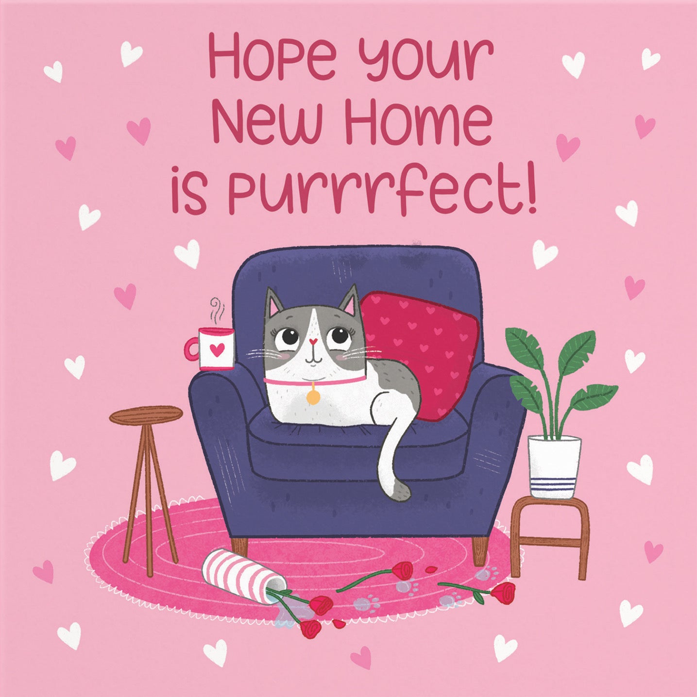 New Home Cute Cat Card Iconic - Default Title (B0B52JZNG3)