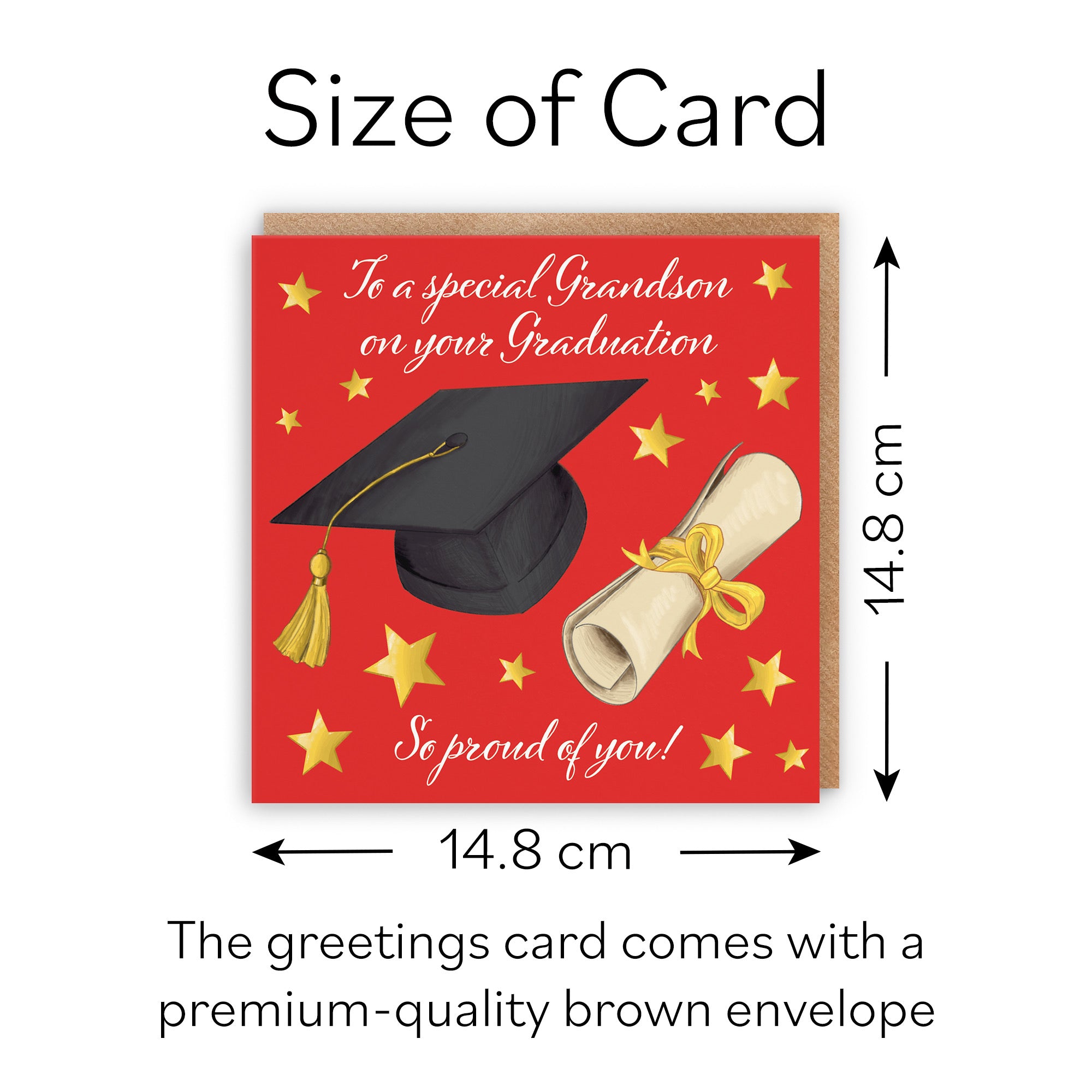 Grandson Graduation Congratulations Card Stars - Default Title (B0B52KYZ3W)