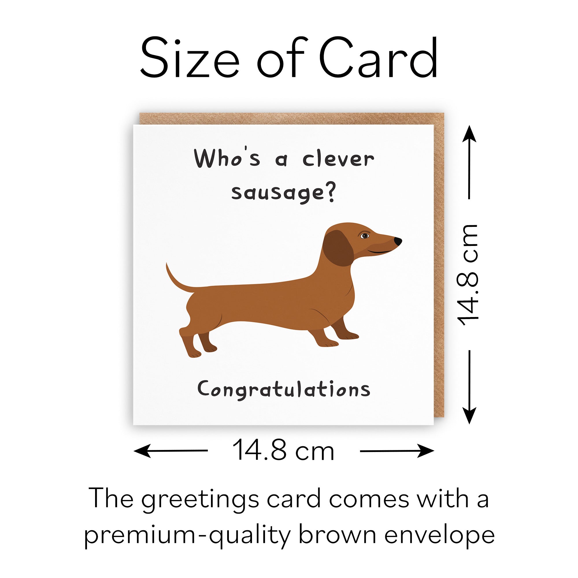 Clever Sausage Congratulations Card Iconic - Default Title (B0B53278DN)