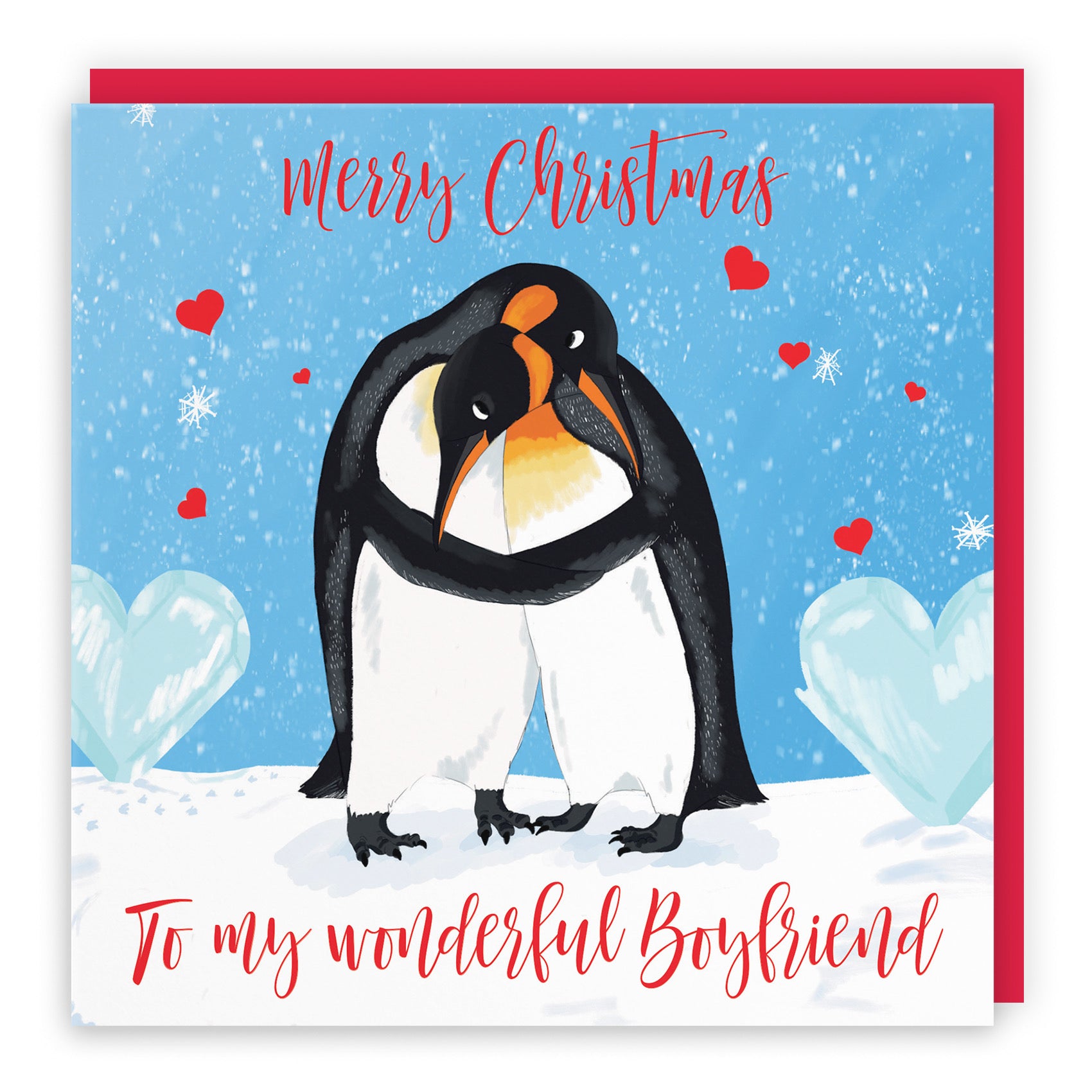 Boyfriend Penguins Christmas Card Cute Animals - Default Title (B0B53MJH7N)