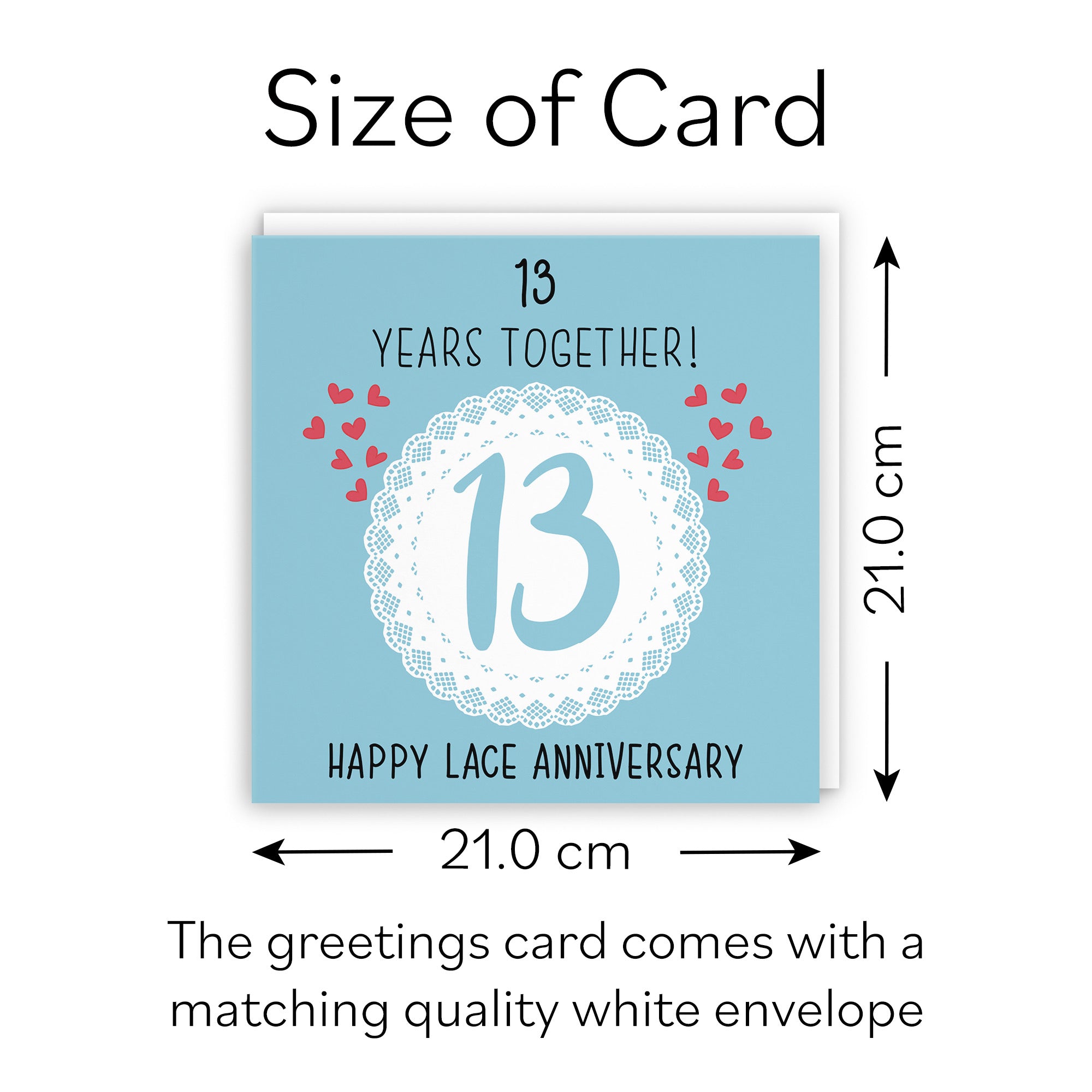 Large 13th Wedding Anniversary Card Iconic - Default Title (B0B678ZXMJ)