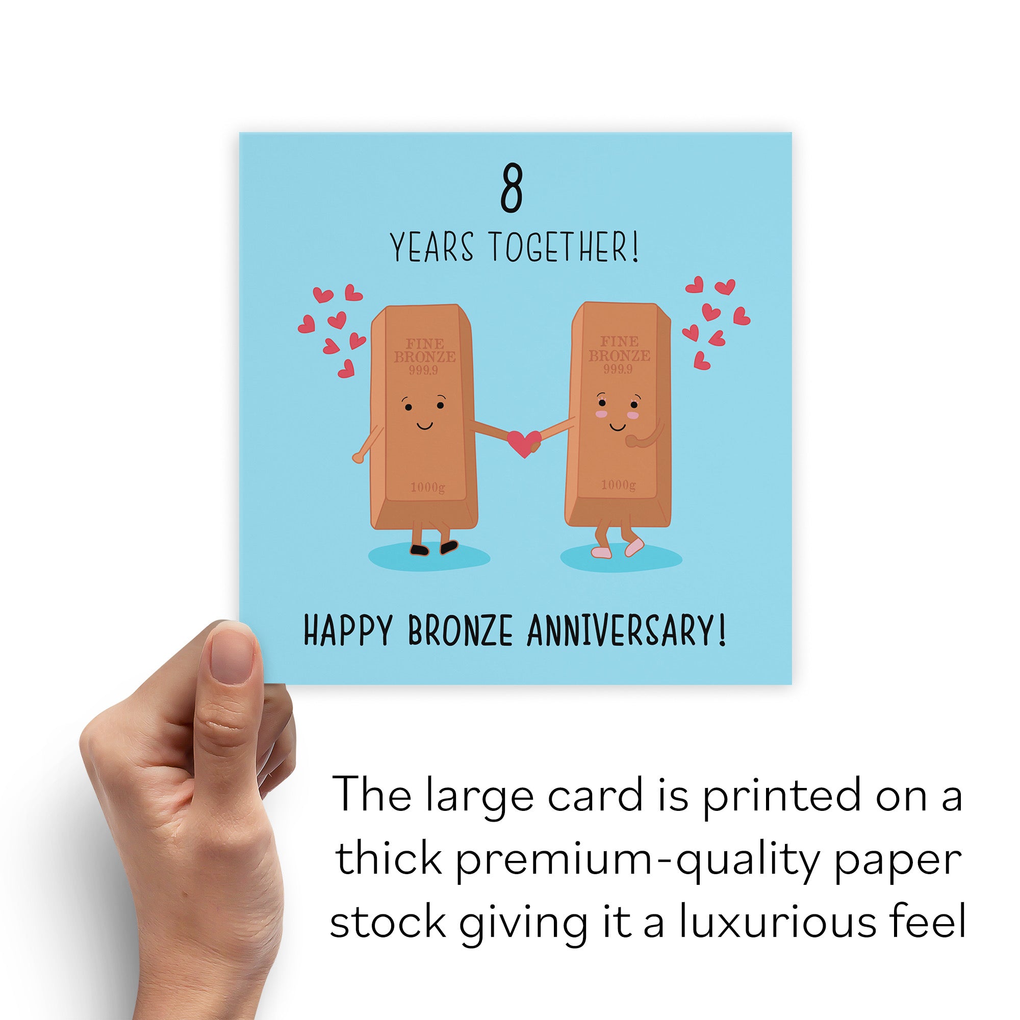 Large 8th Wedding Anniversary Card Iconic - Default Title (B0B6798SM1)