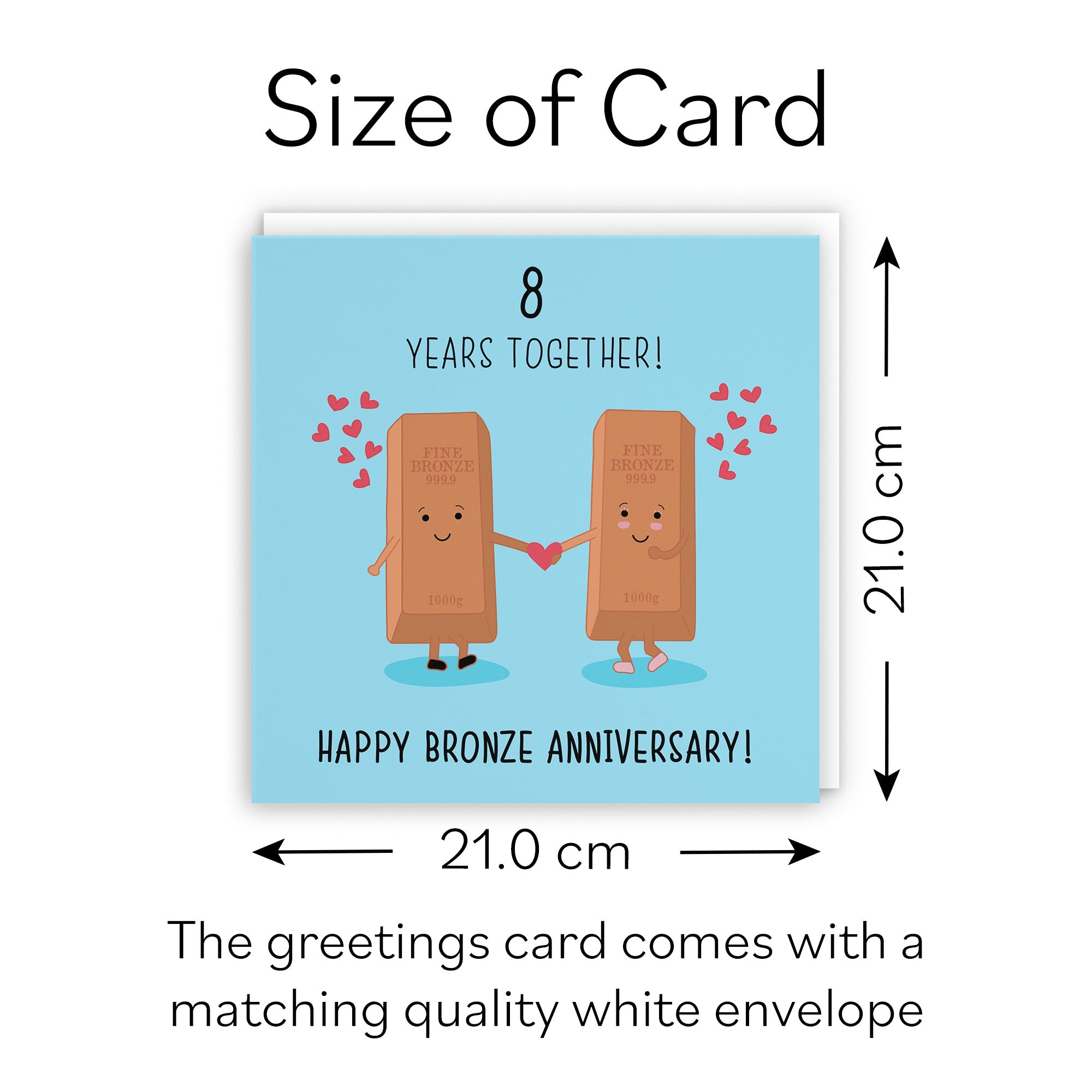 Large 8th Wedding Anniversary Card Iconic - Default Title (B0B6798SM1)