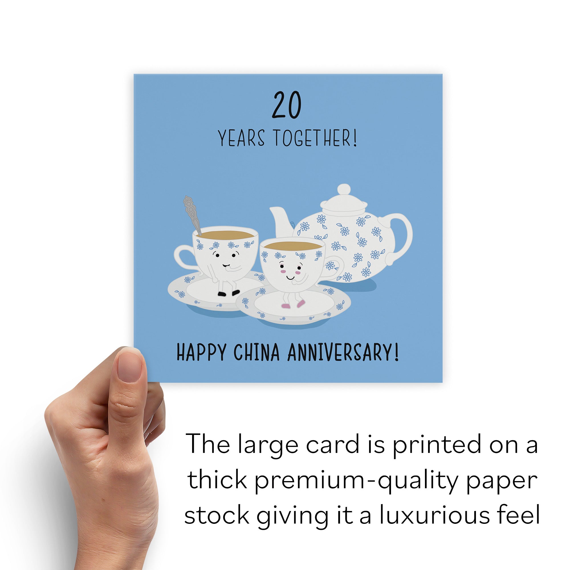 Large 20th Wedding Anniversary Card Iconic - Default Title (B0B679CPJZ)