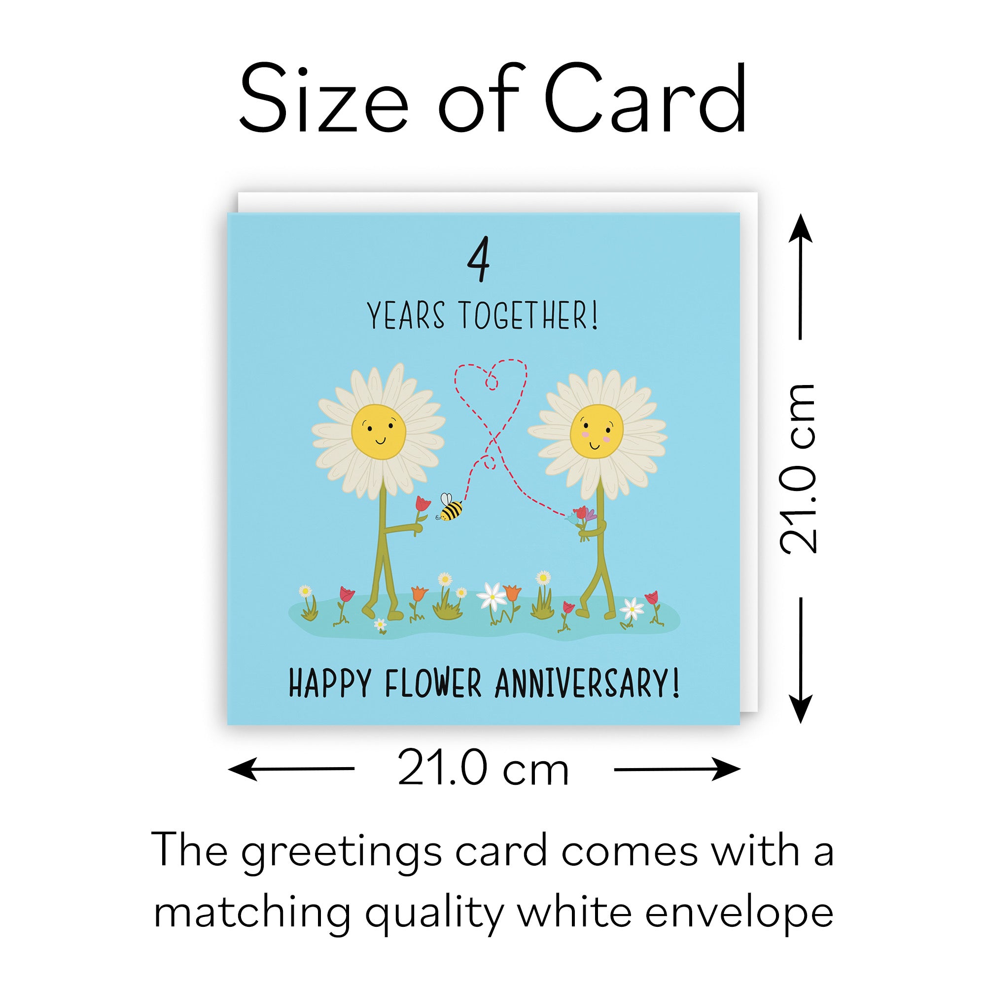 Large 4th Wedding Anniversary Card Iconic - Default Title (B0B679H1YP)