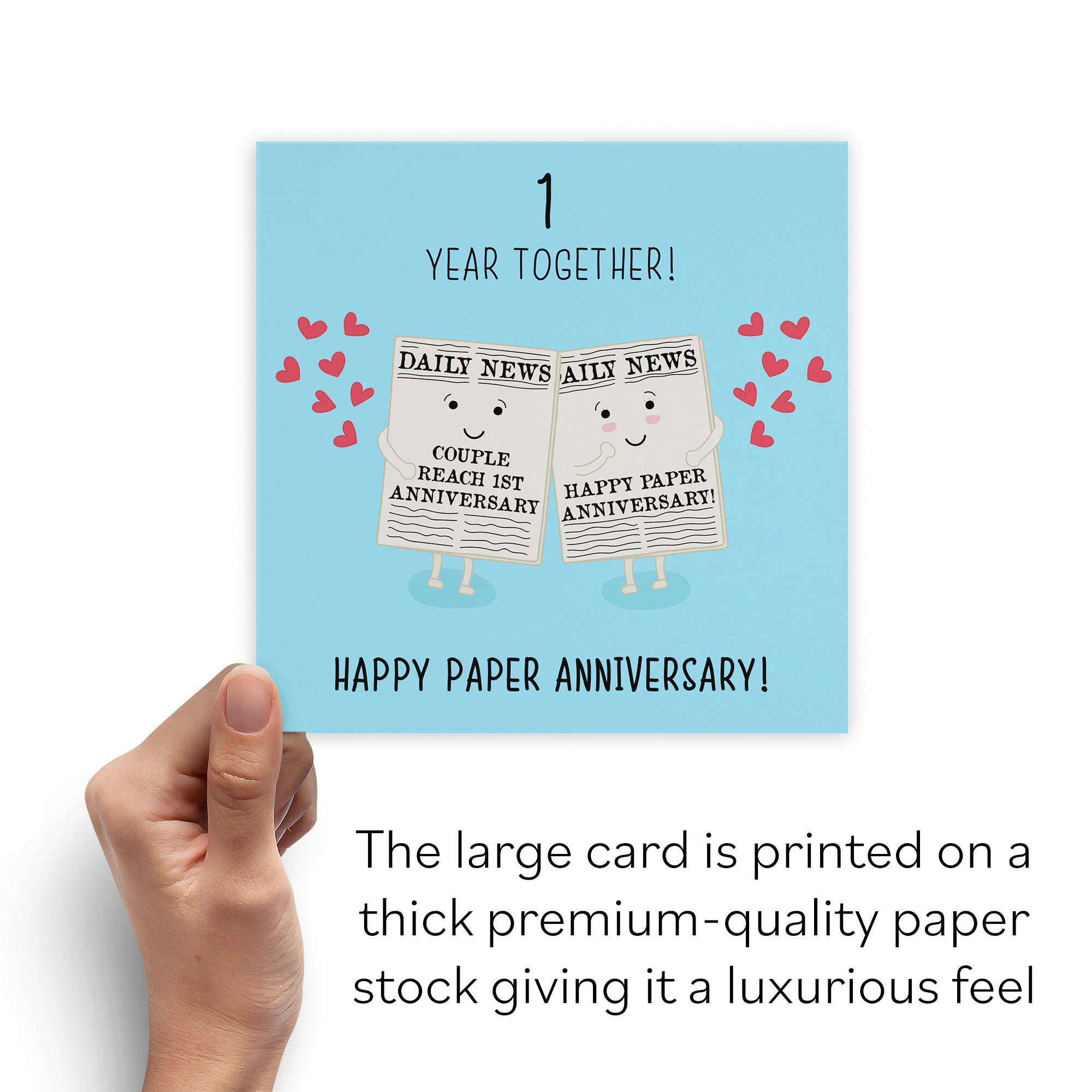 Large 1st Wedding Anniversary Card Iconic - Default Title (B0B679HMLR)