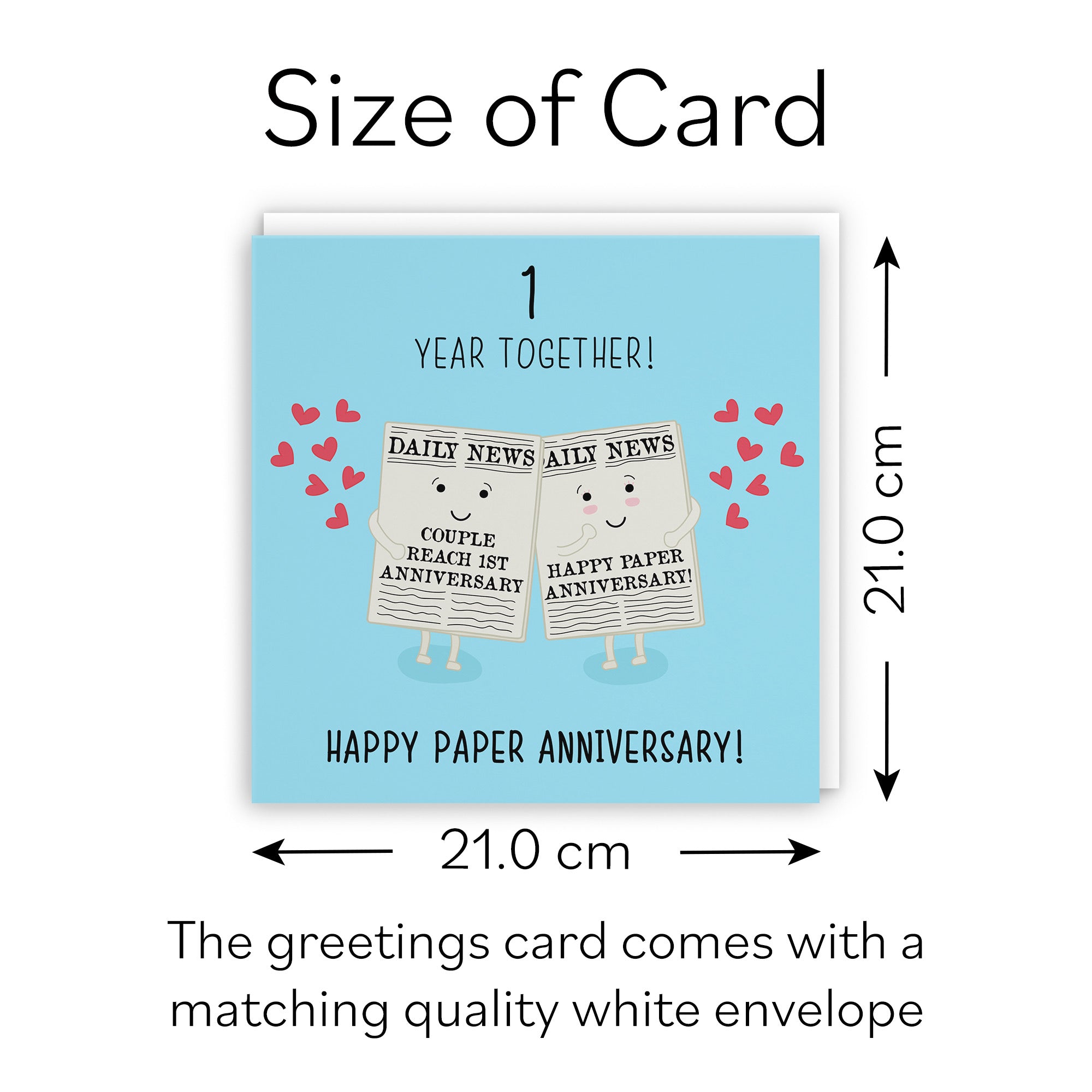 Large 1st Wedding Anniversary Card Iconic - Default Title (B0B679HMLR)