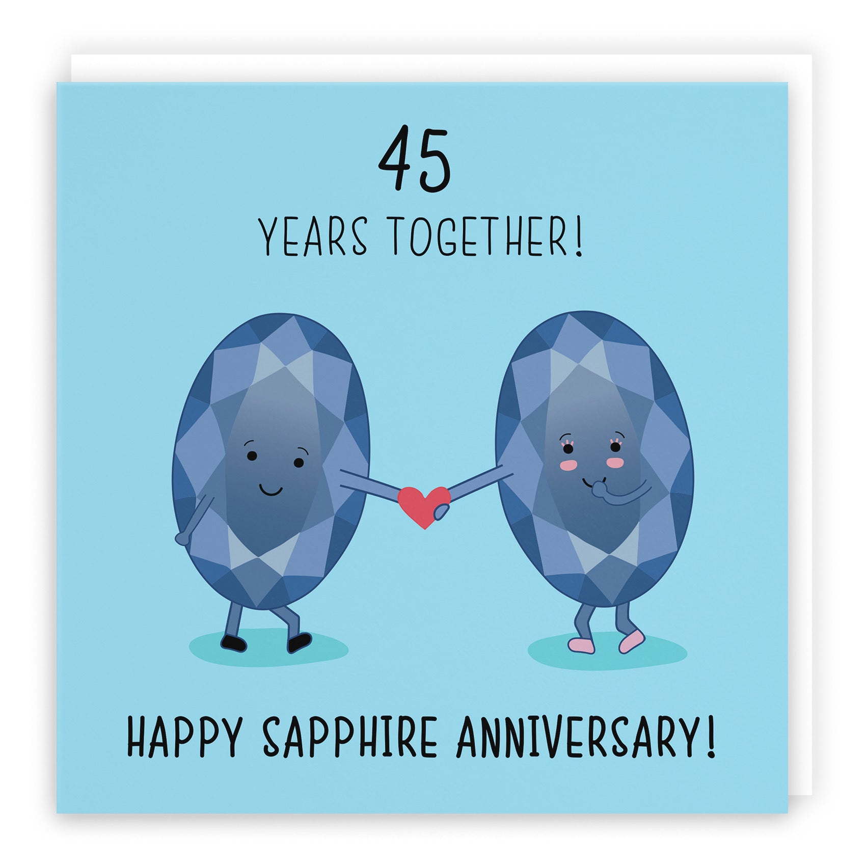 Large 45th Wedding Anniversary Card Sapphire Crystal Iconic - Default Title (B0B679R1FL)
