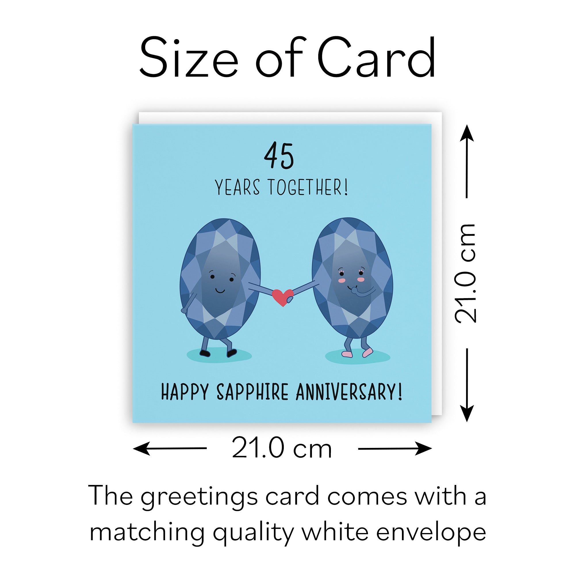 Large 45th Wedding Anniversary Card Sapphire Crystal Iconic - Default Title (B0B679R1FL)