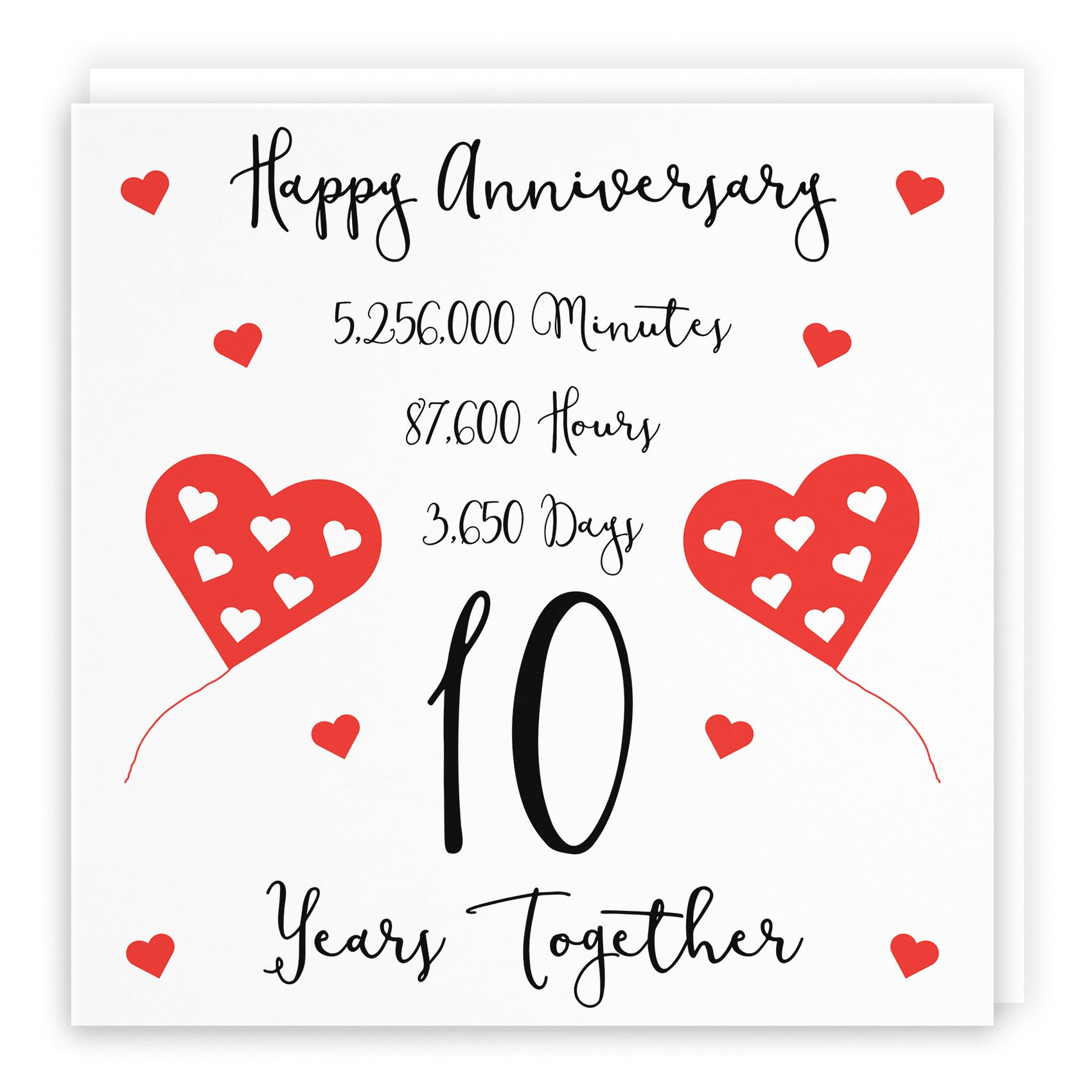 Large 10th Wedding Anniversary Card Timeless - Default Title (B0B679TLSM)