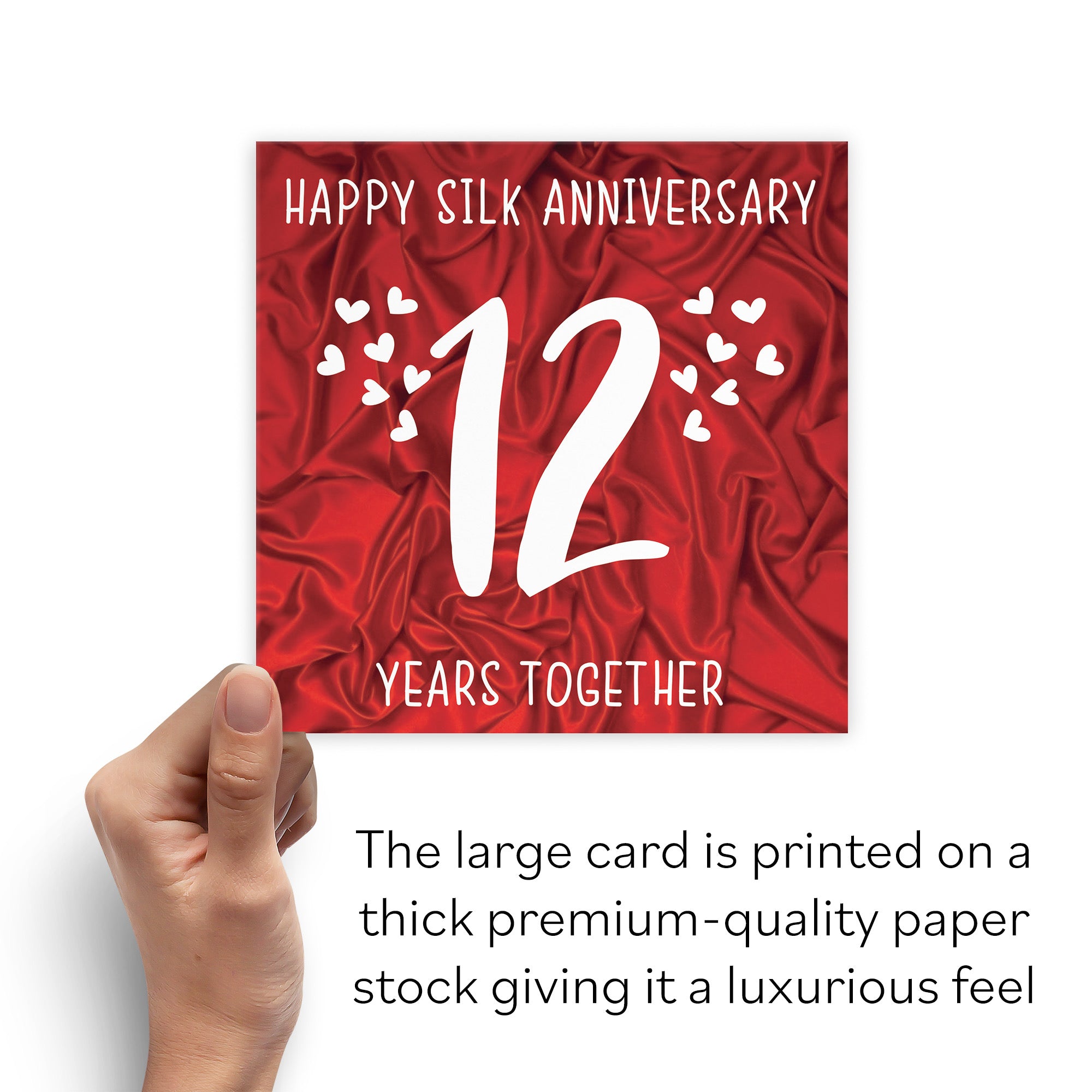 Large 12th Wedding Anniversary Card Iconic - Default Title (B0B679VDK8)