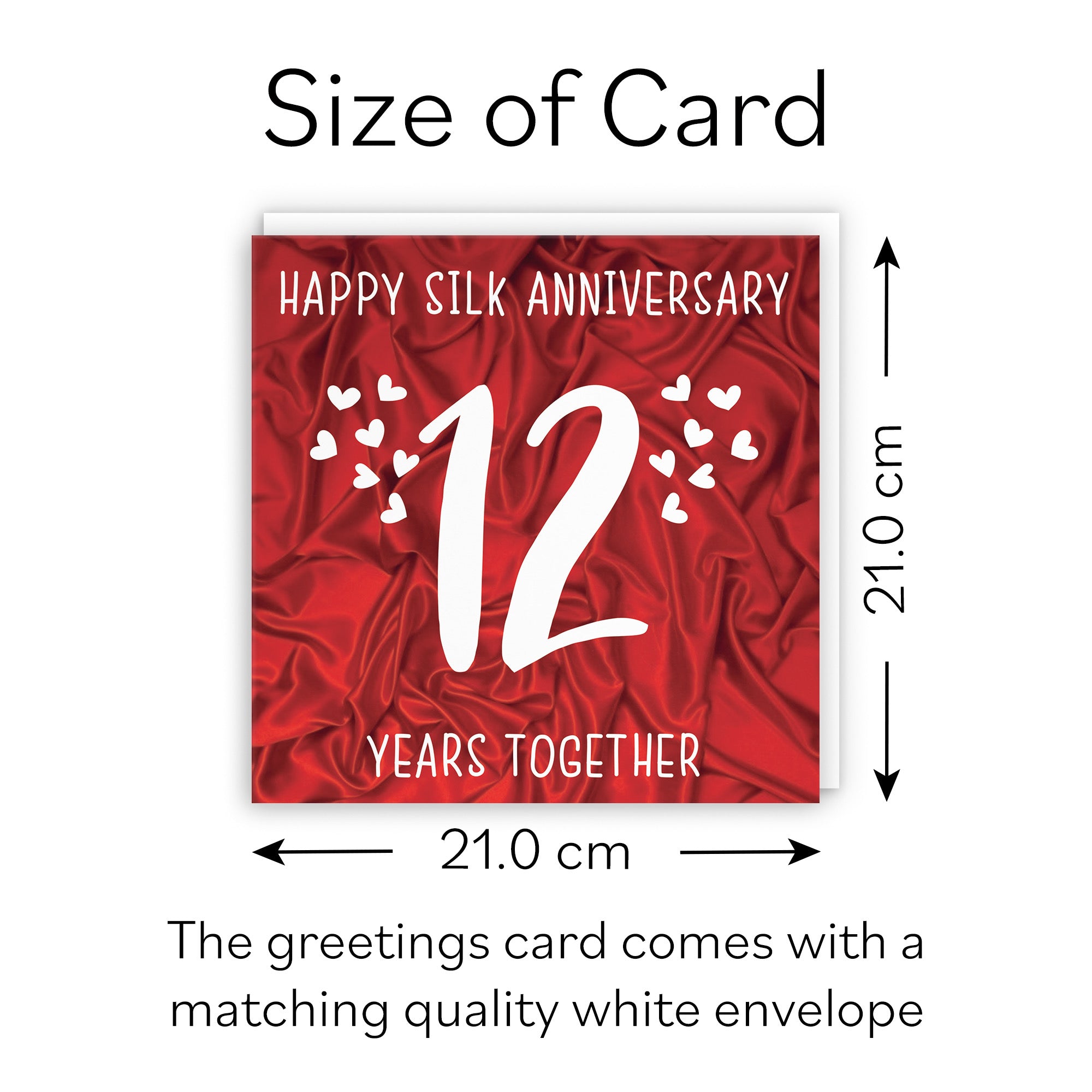 Large 12th Wedding Anniversary Card Iconic - Default Title (B0B679VDK8)