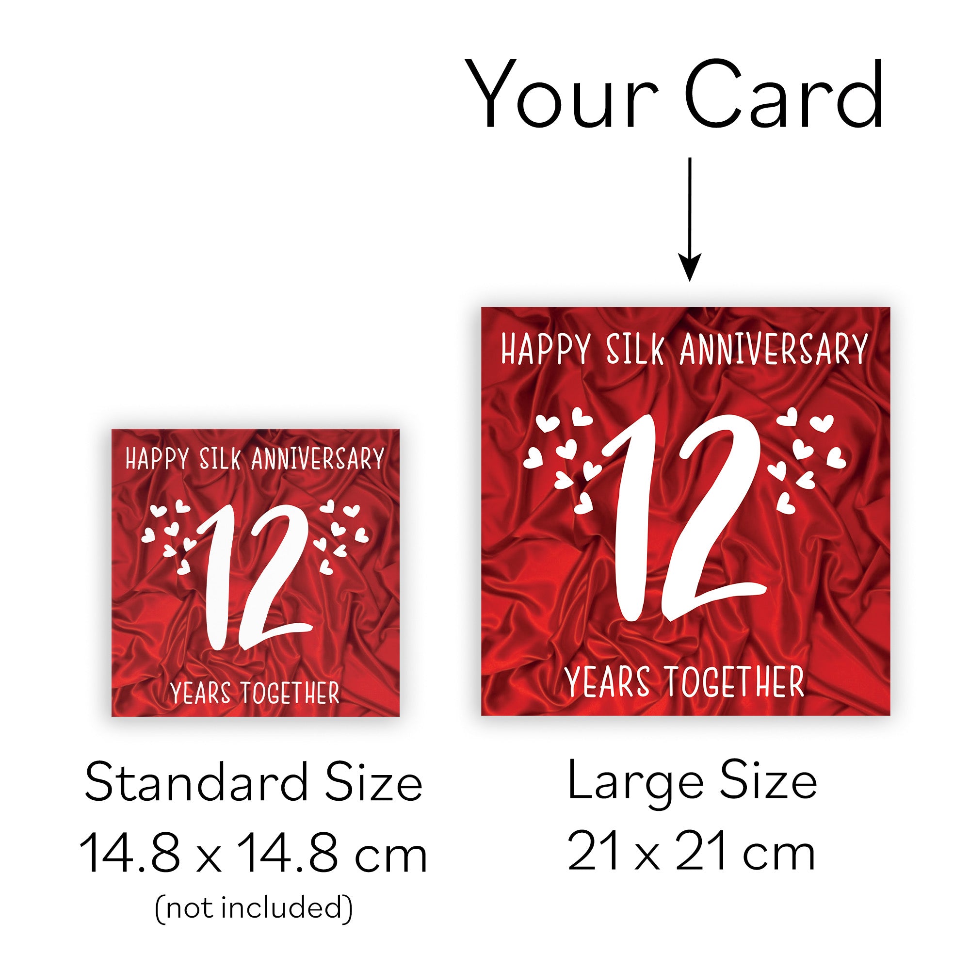 Large 12th Wedding Anniversary Card Iconic - Default Title (B0B679VDK8)