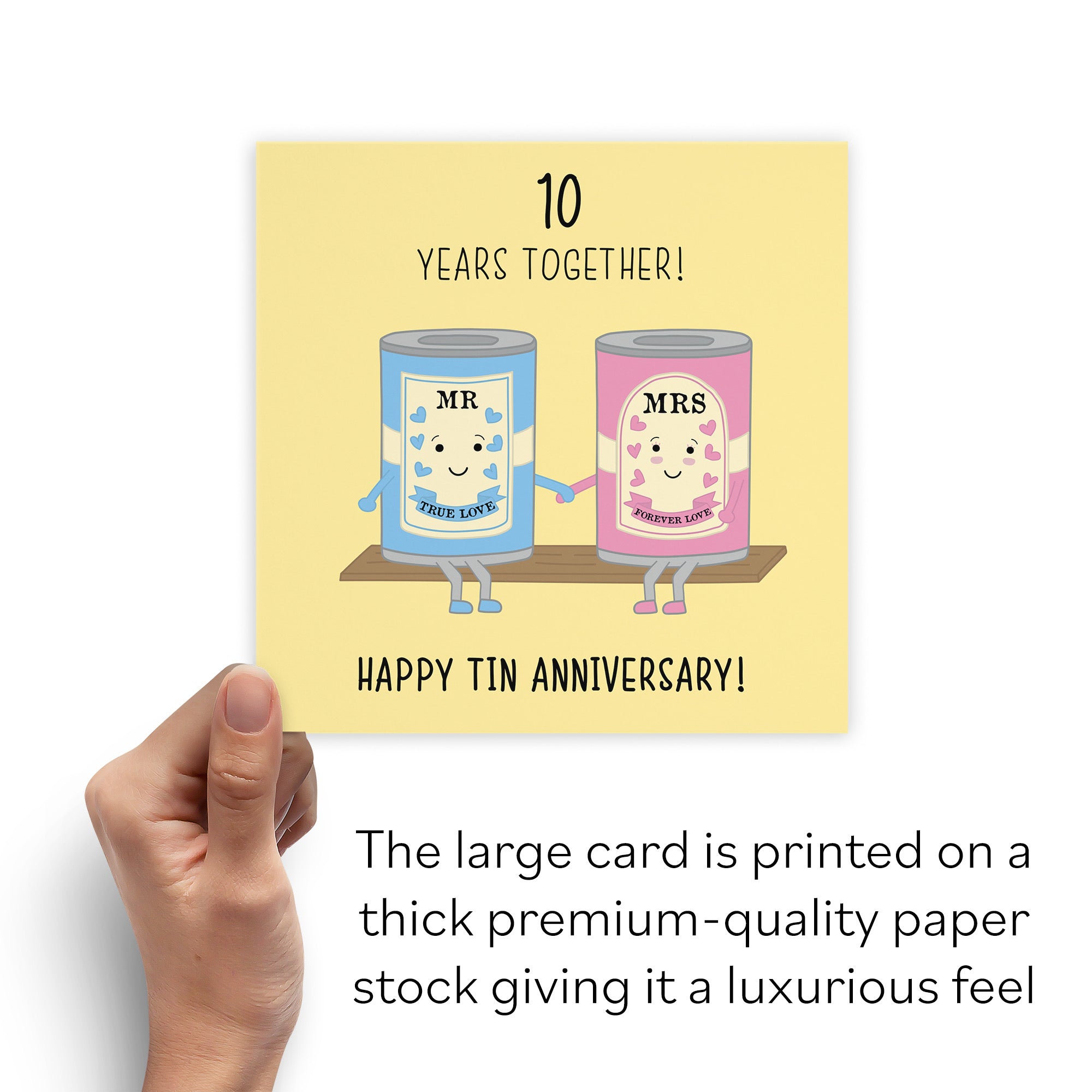 Large 10th Wedding Anniversary Card Iconic - Default Title (B0B679VF56)