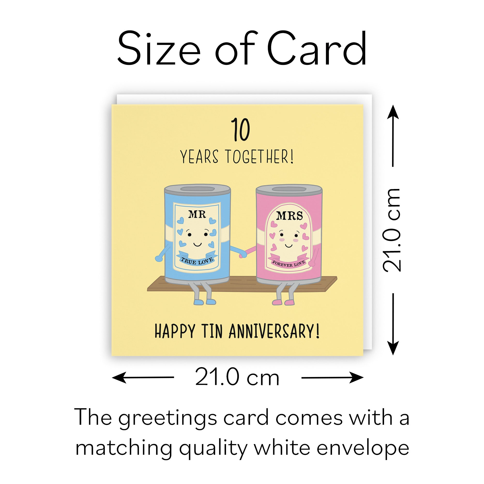 Large 10th Wedding Anniversary Card Iconic - Default Title (B0B679VF56)