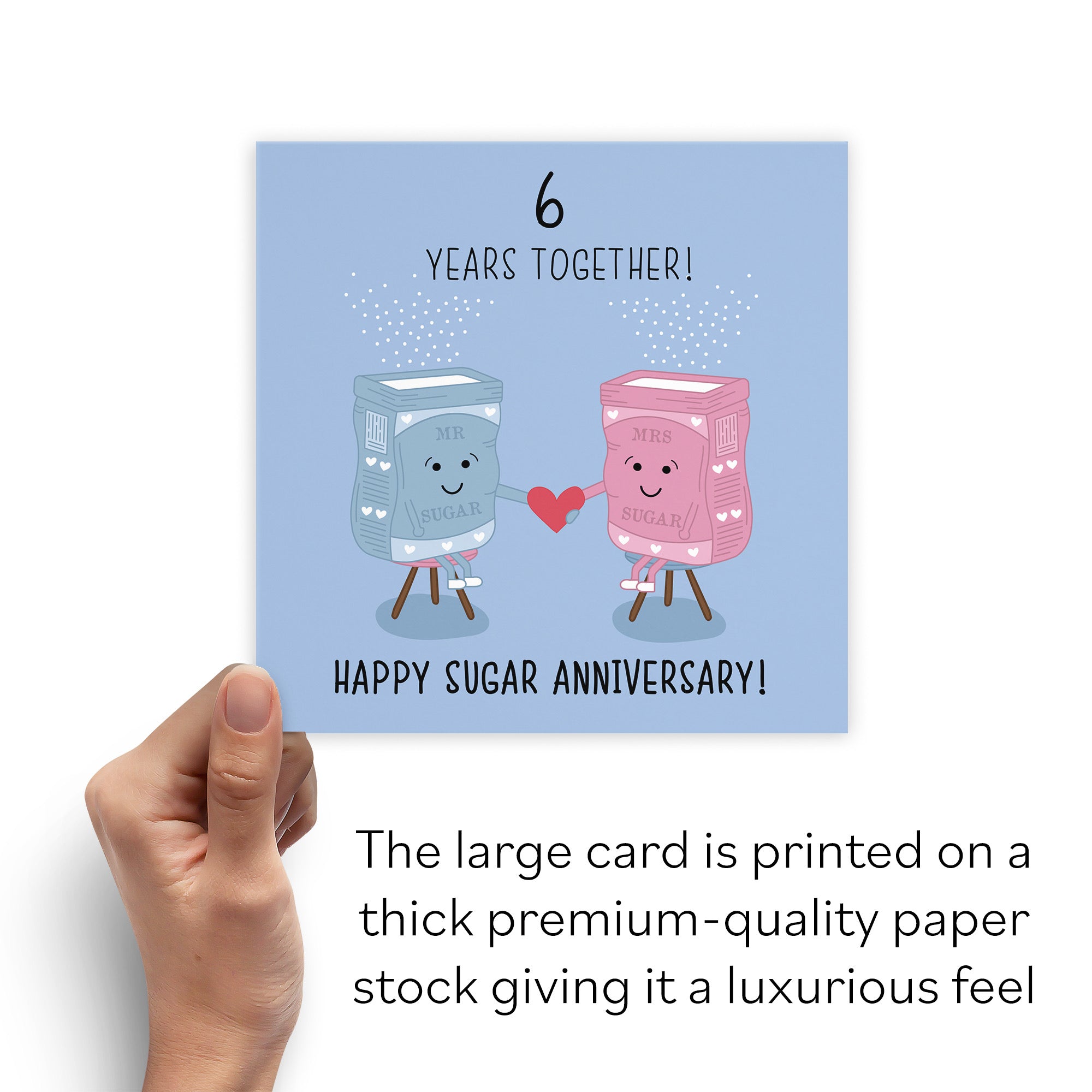 Large 6th Wedding Anniversary Card Iconic - Default Title (B0B679VWNF)