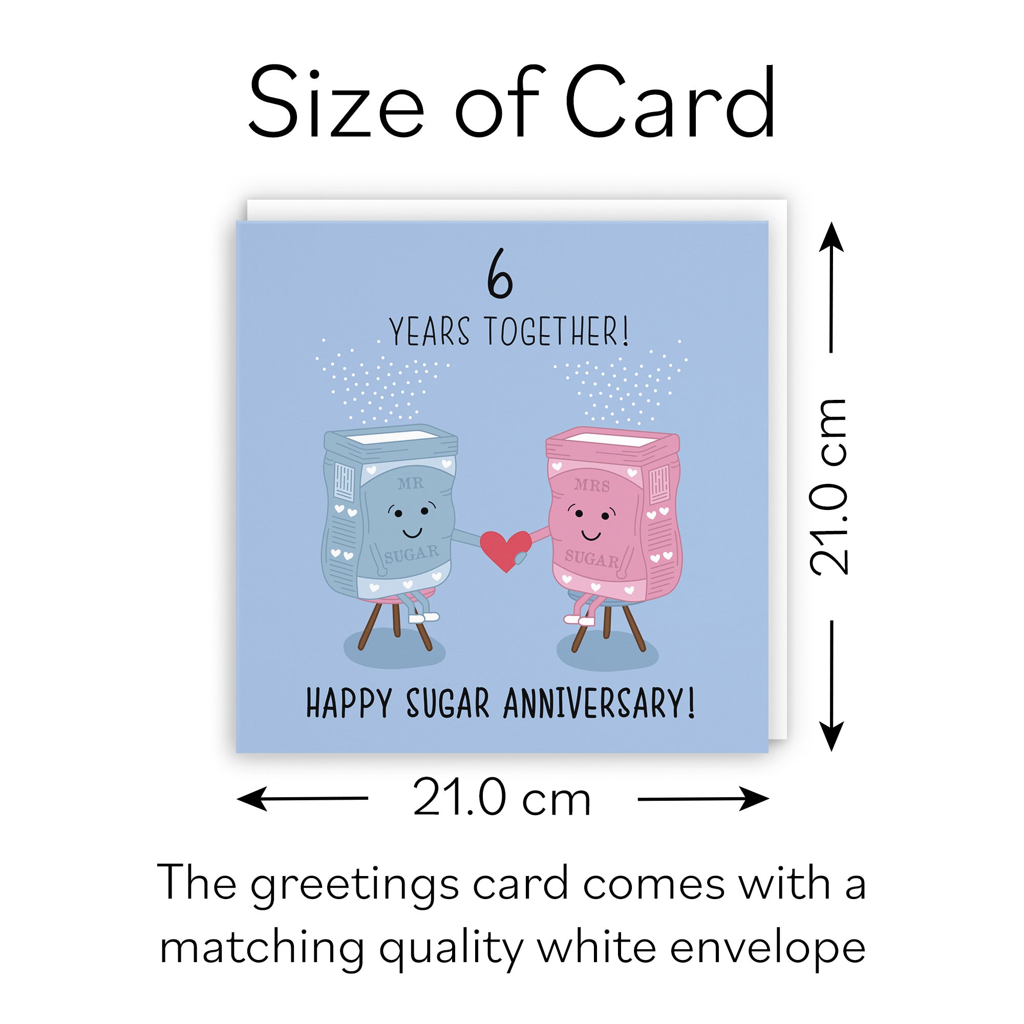 Large 6th Wedding Anniversary Card Iconic - Default Title (B0B679VWNF)