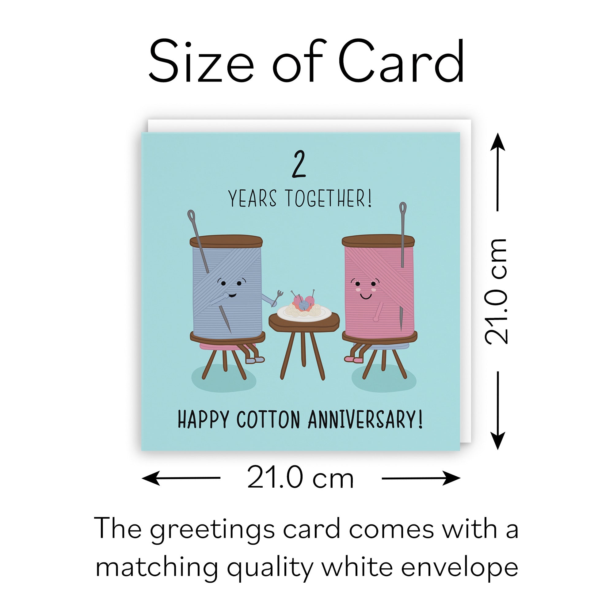 Large 2nd Wedding Anniversary Card Iconic - Default Title (B0B67B2KQN)