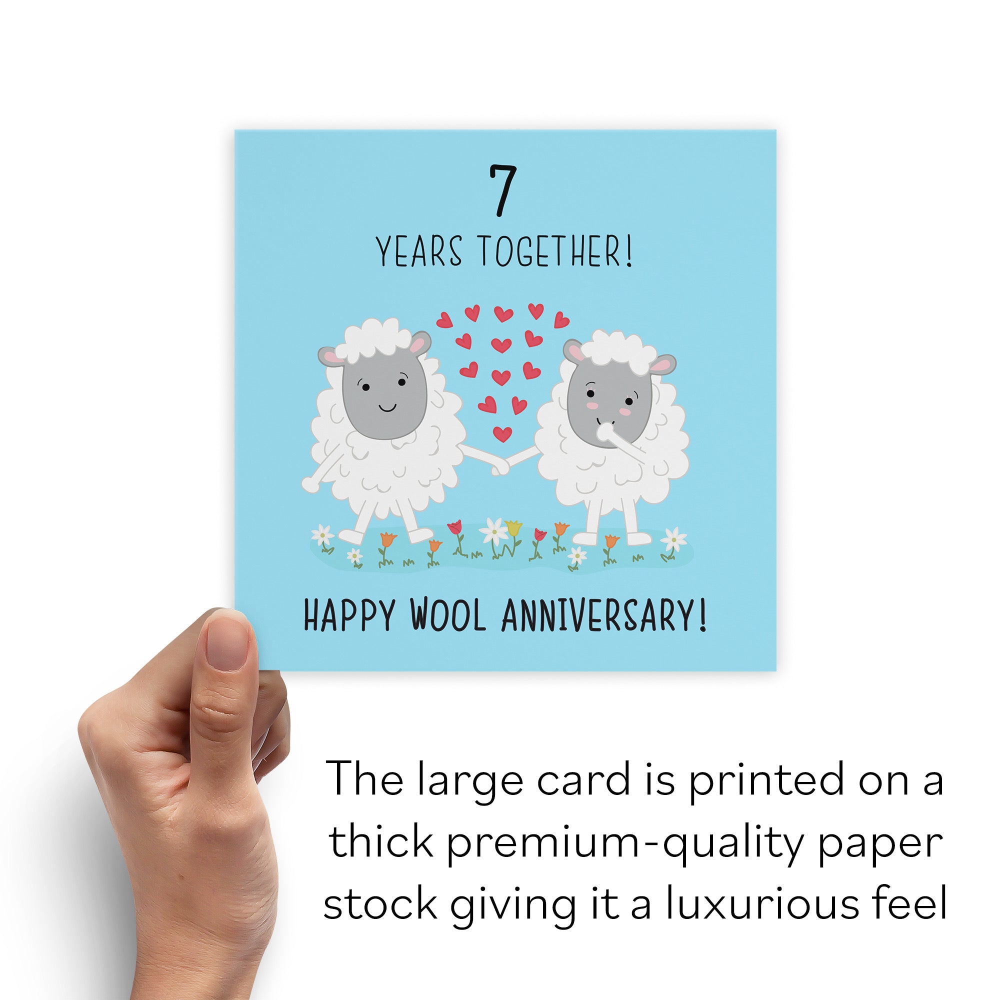 Large 7th Wedding Anniversary Card Iconic - Default Title (B0B67B92VW)