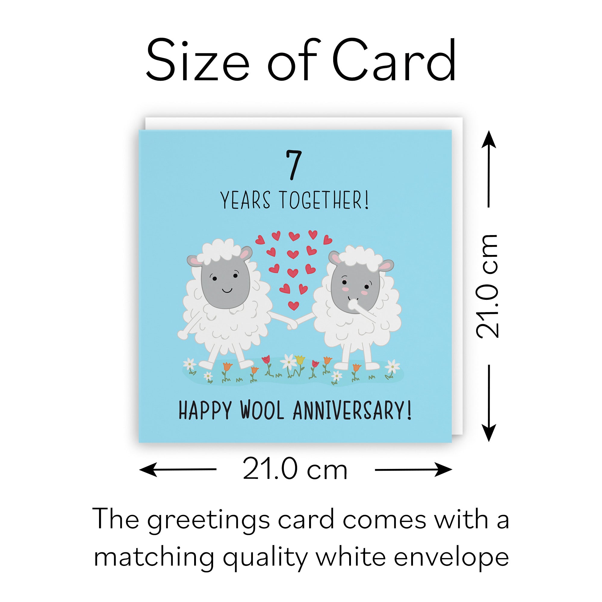 Large 7th Wedding Anniversary Card Iconic - Default Title (B0B67B92VW)