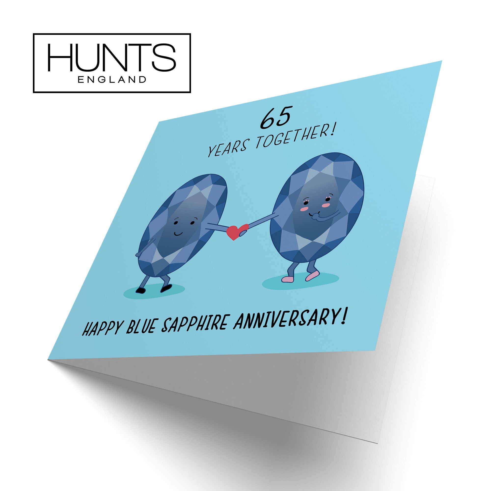 Large 65th Wedding Anniversary Card Blue Sapphire Crystal Iconic - Default Title (B0B67B9MYG)