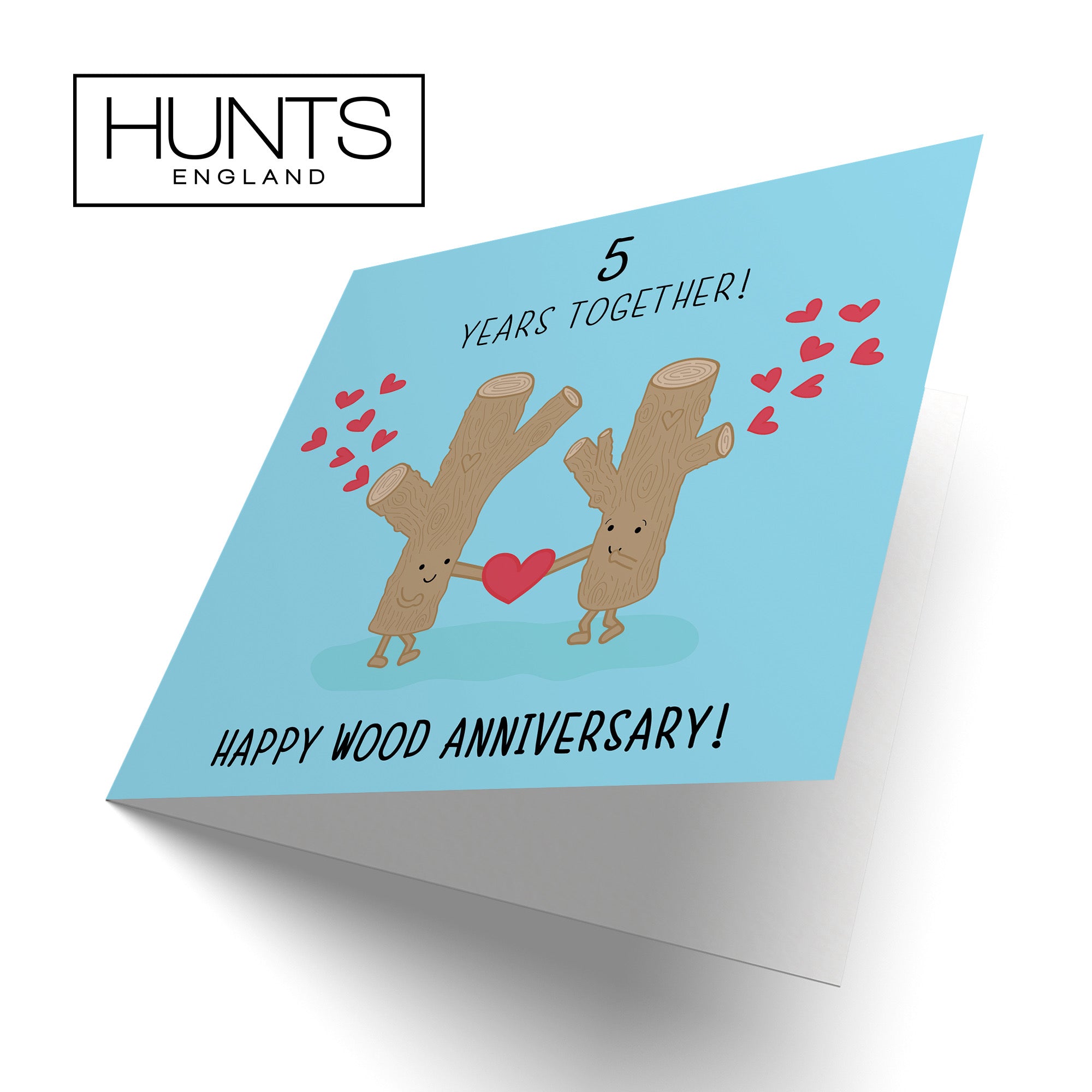 Large 5th Wedding Anniversary Card Tree Trunks Iconic - Default Title (B0B67BQJ82)