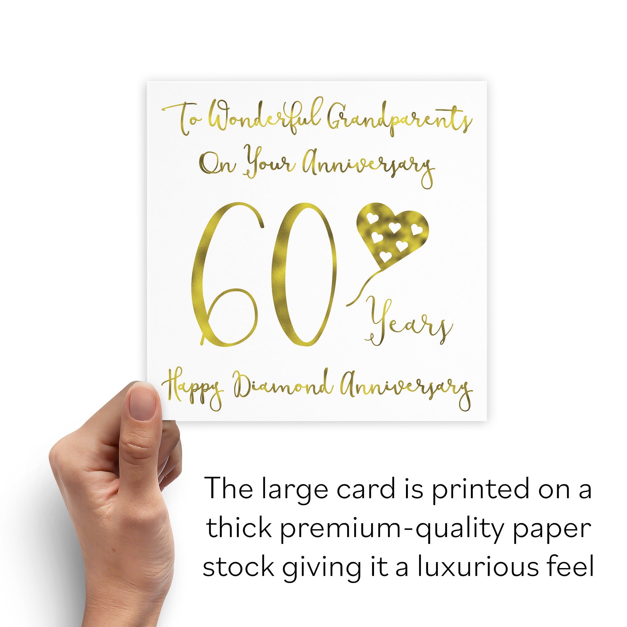 Large Grandparents 60th Anniversary Card Milano - Default Title (B0B67BVD3L)