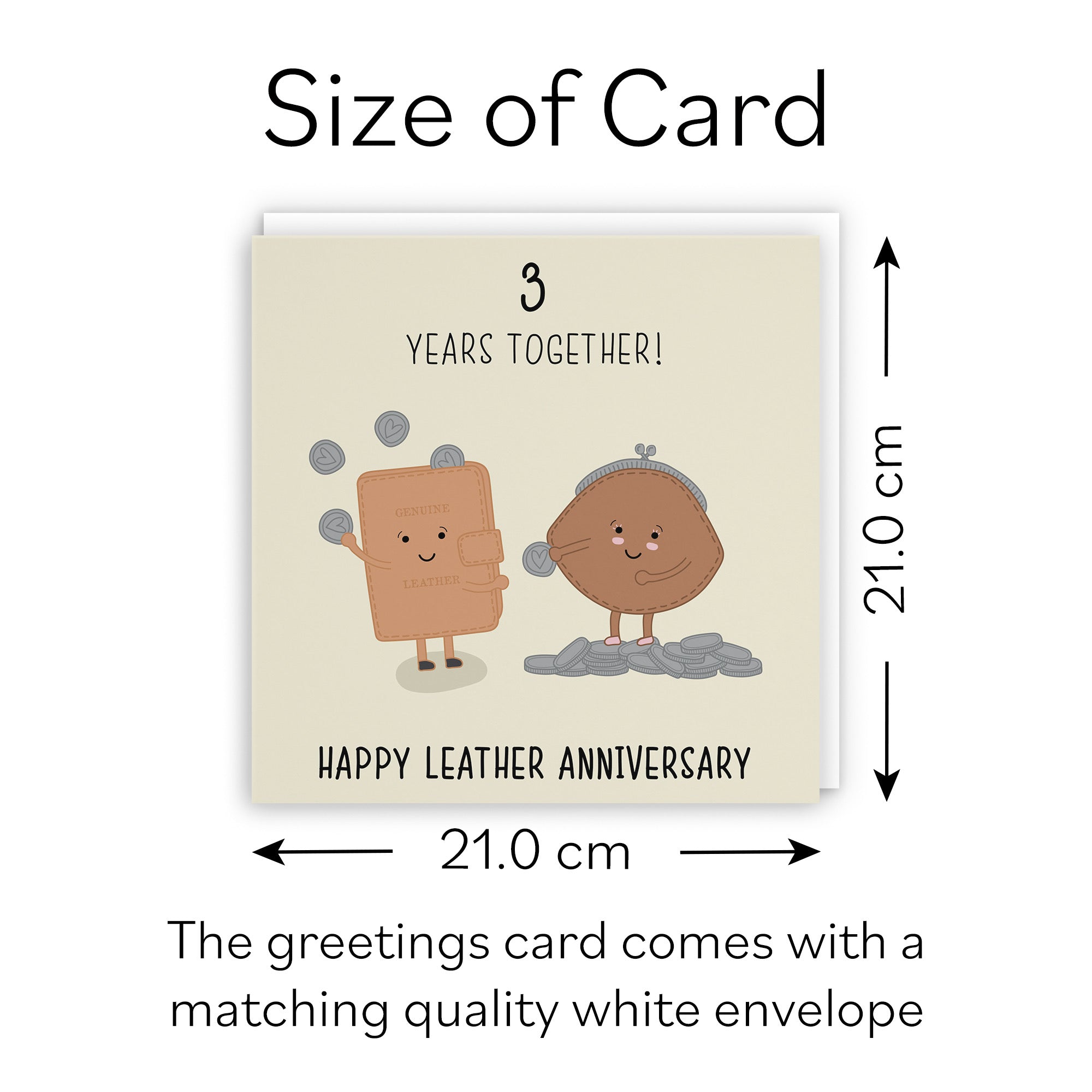 Large 3rd Wedding Anniversary Card Iconic - Default Title (B0B67BXN1S)