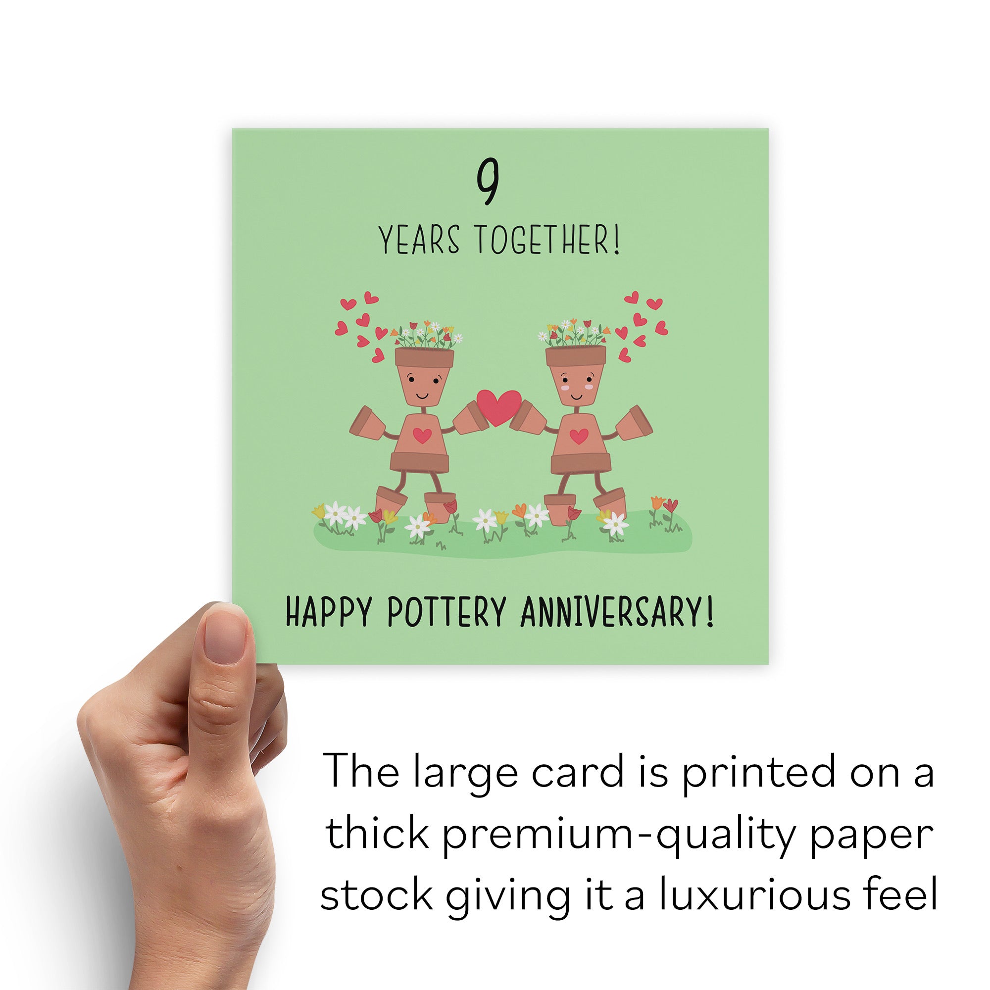 Large 9th Wedding Anniversary Card Iconic - Default Title (B0B67C3VVY)