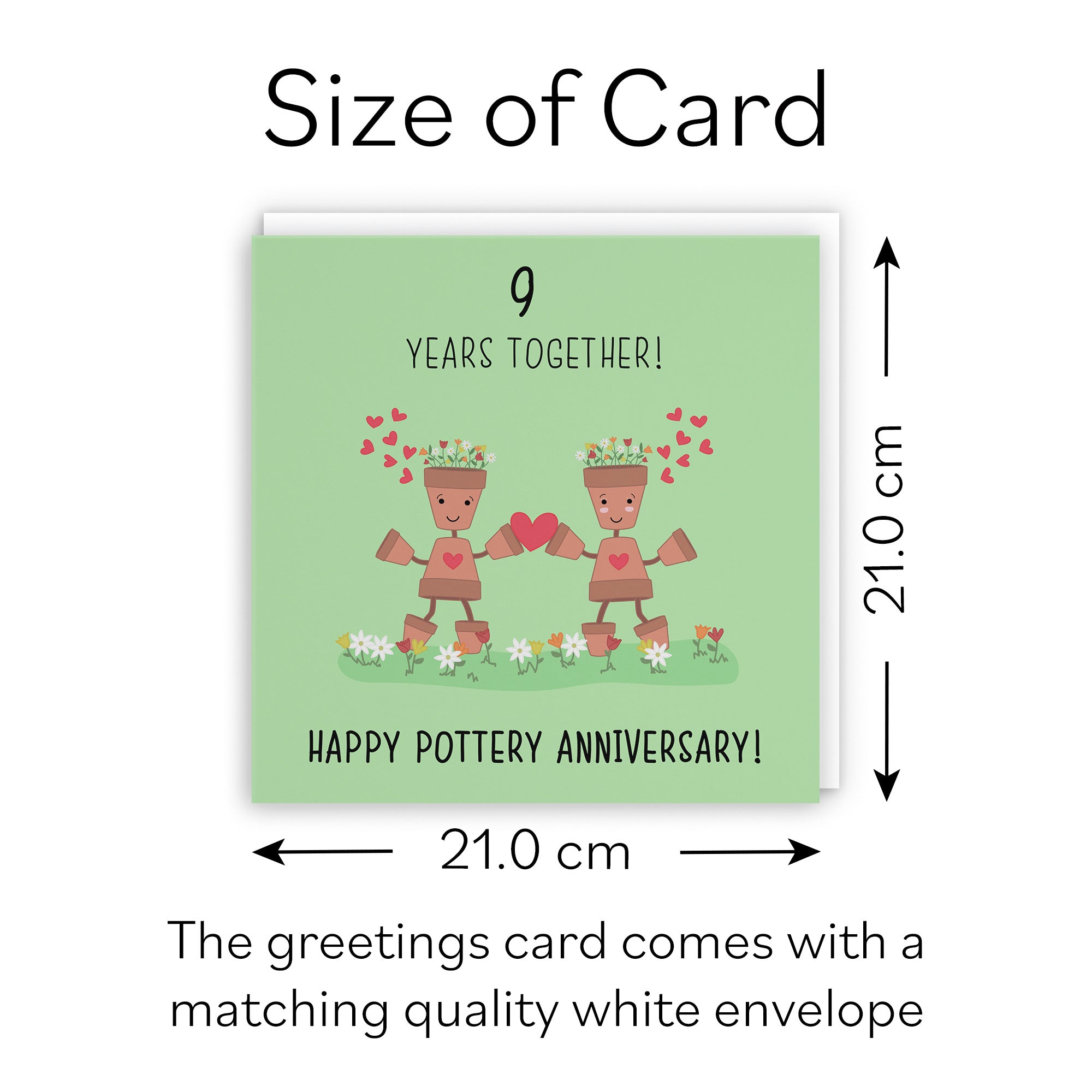 Large 9th Wedding Anniversary Card Iconic - Default Title (B0B67C3VVY)