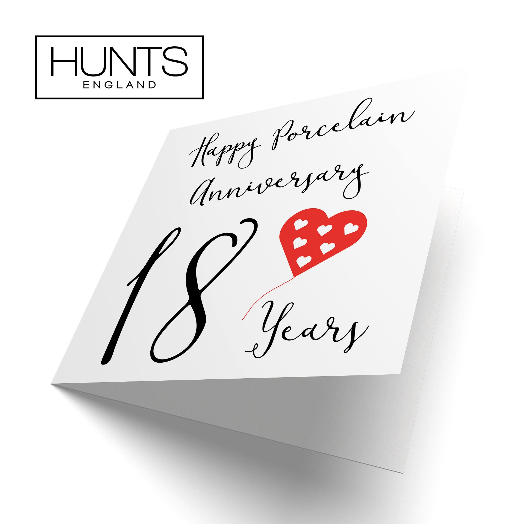 Large 18th Wedding Anniversary Card Red Heart - Default Title (B0B67C62GD)