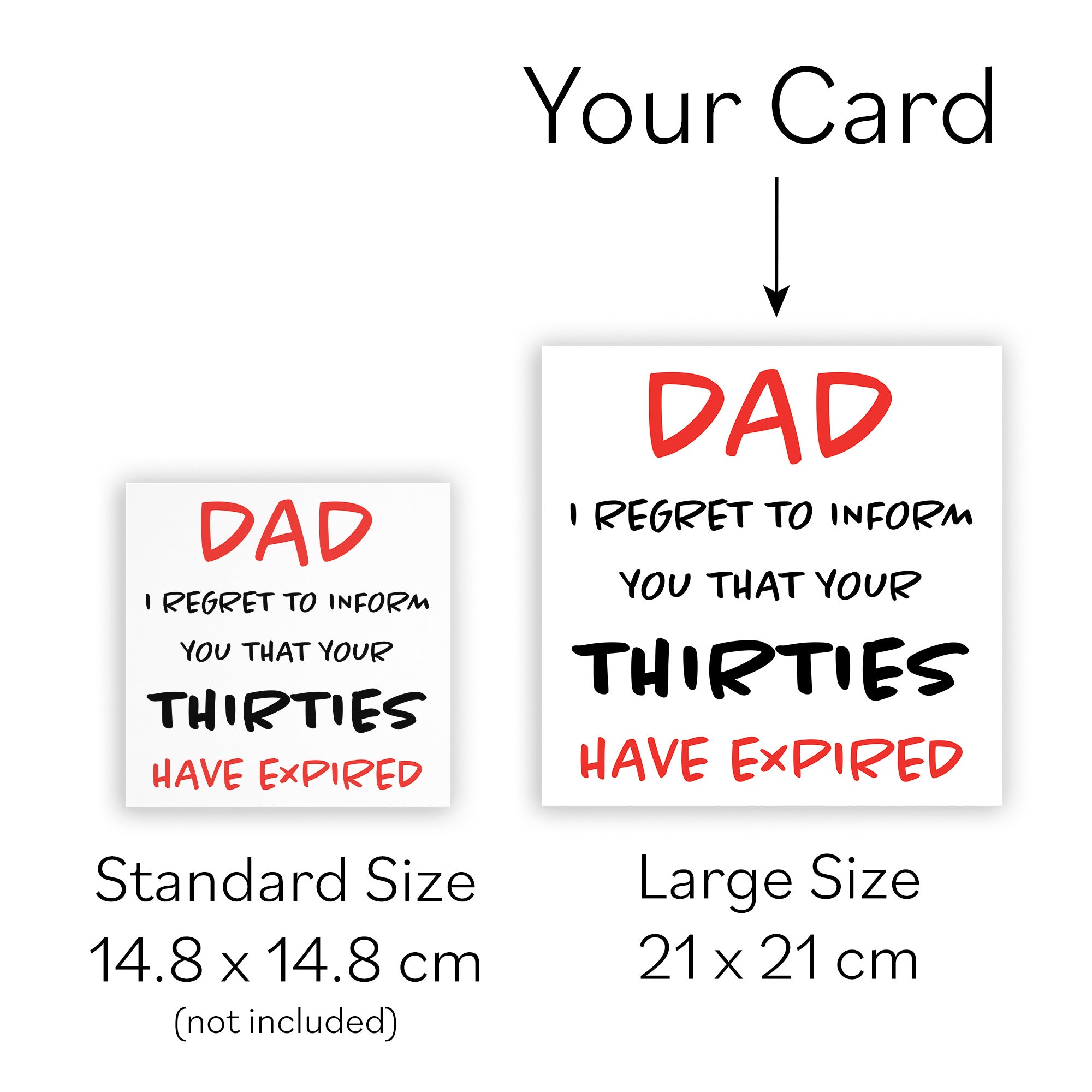 Large Dad 40th Funny Birthday Card Retro - Default Title (B0B69Q6B8W)