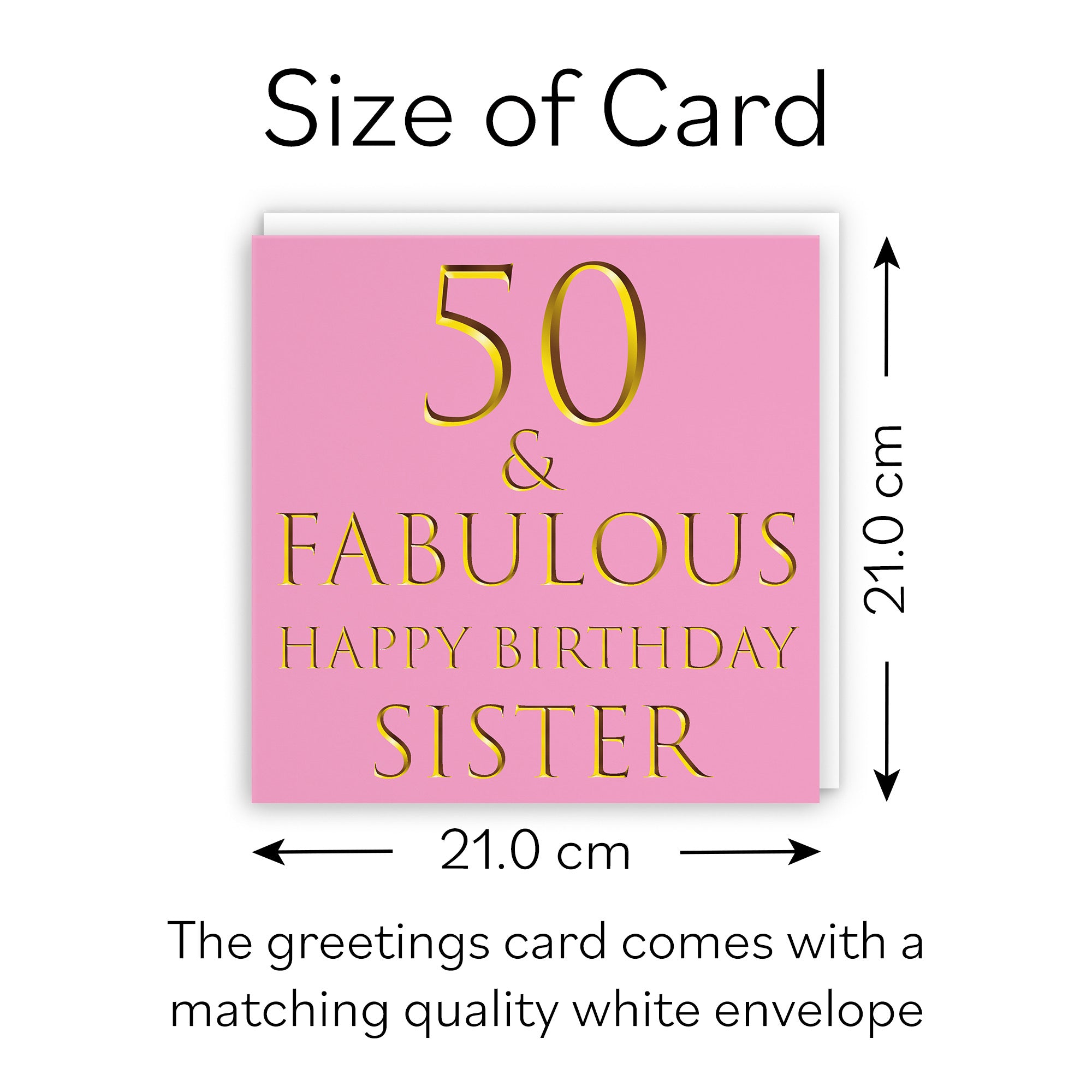 Large Sister 50th Birthday Card Still Totally Fabulous - Default Title (B0B69QF33Z)