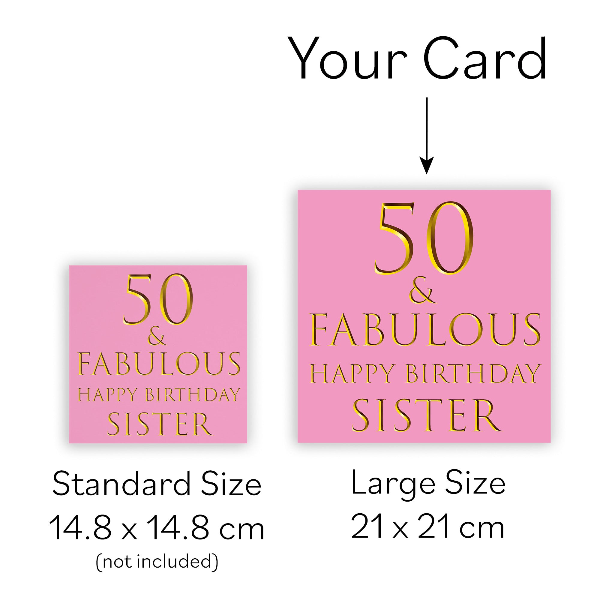 Large Sister 50th Birthday Card Still Totally Fabulous - Default Title (B0B69QF33Z)